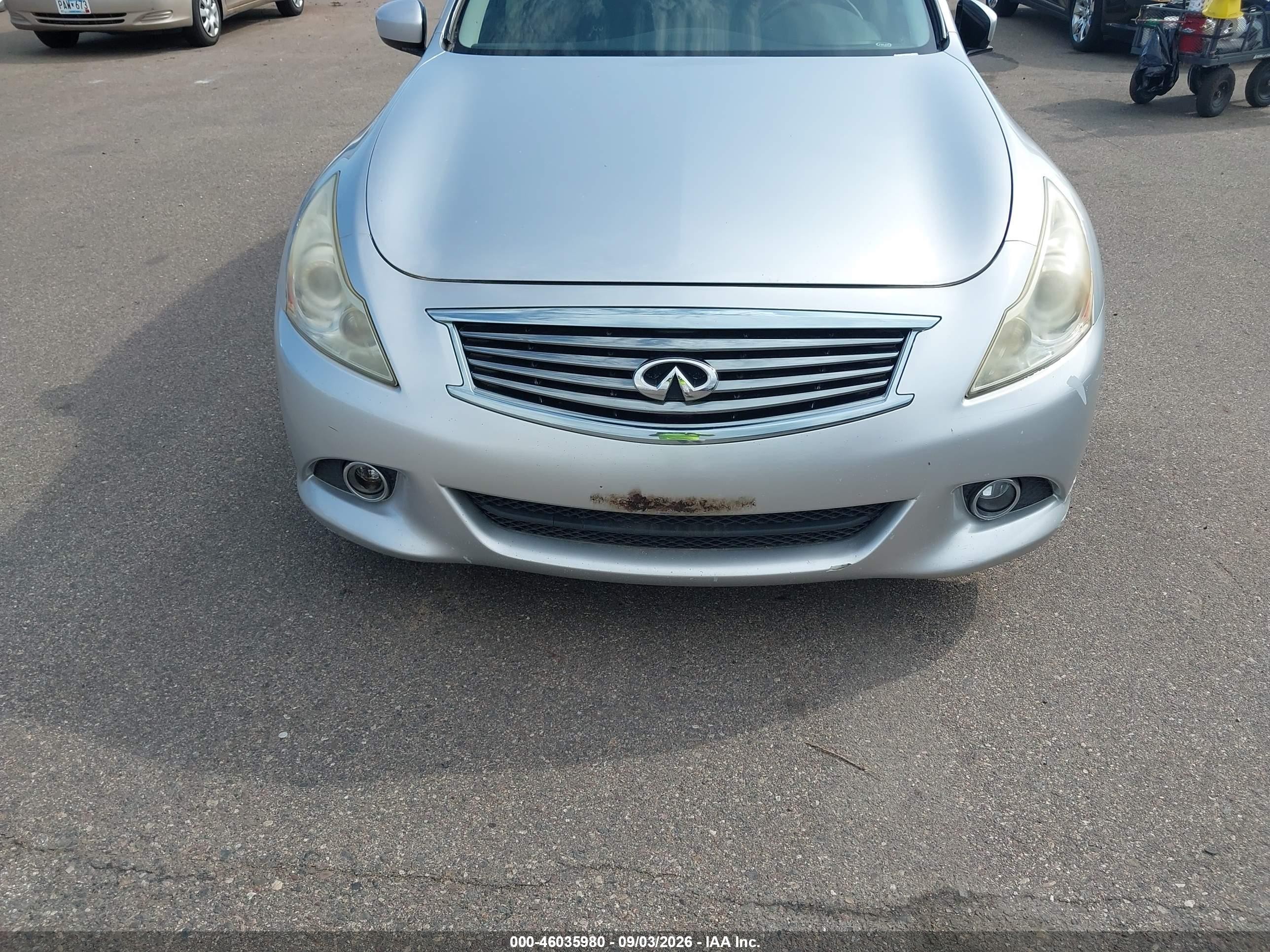 2012 Infiniti G37x   Silver vin: JN1CV6AR1CM972737