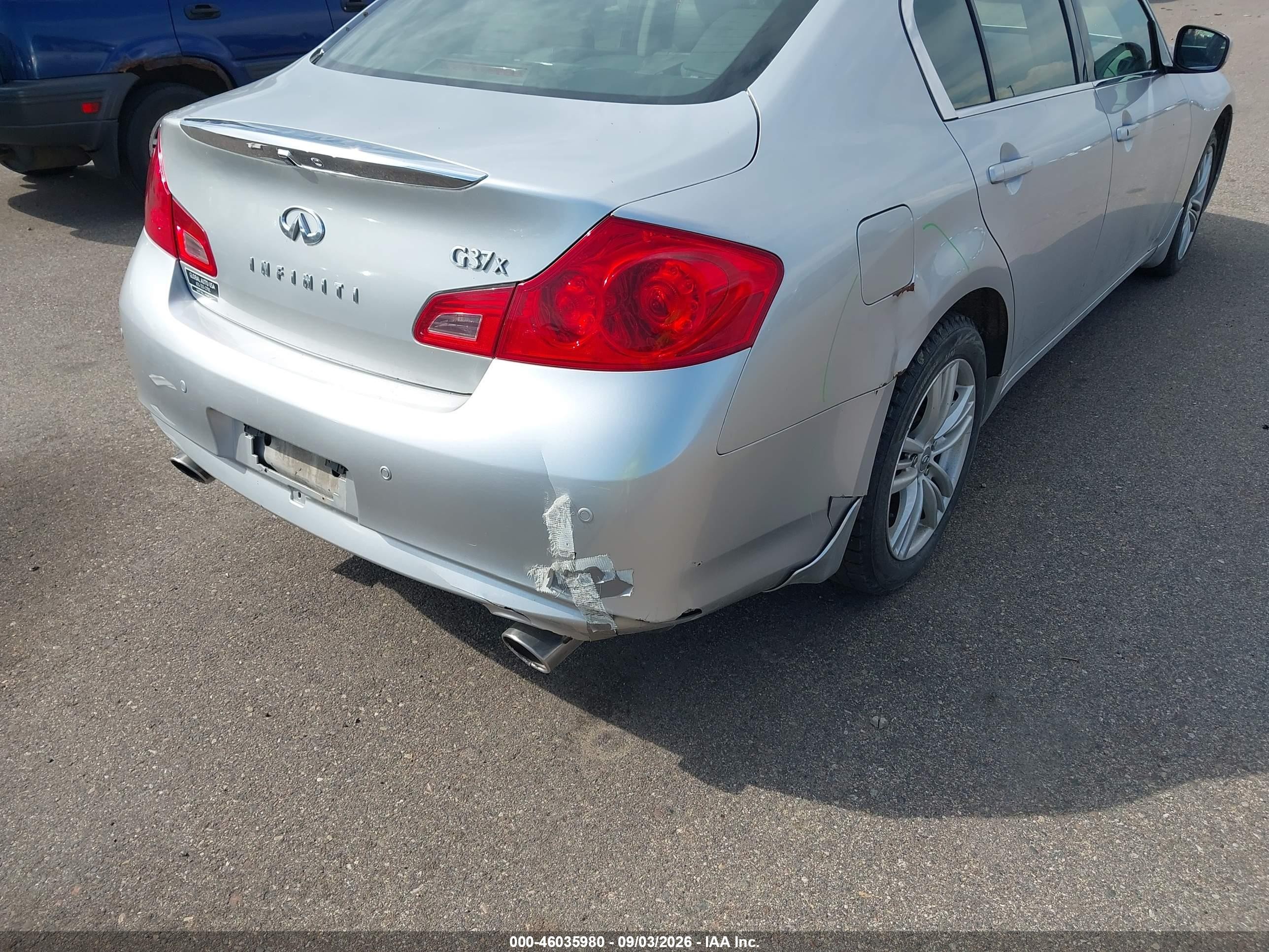2012 Infiniti G37x   Silver vin: JN1CV6AR1CM972737