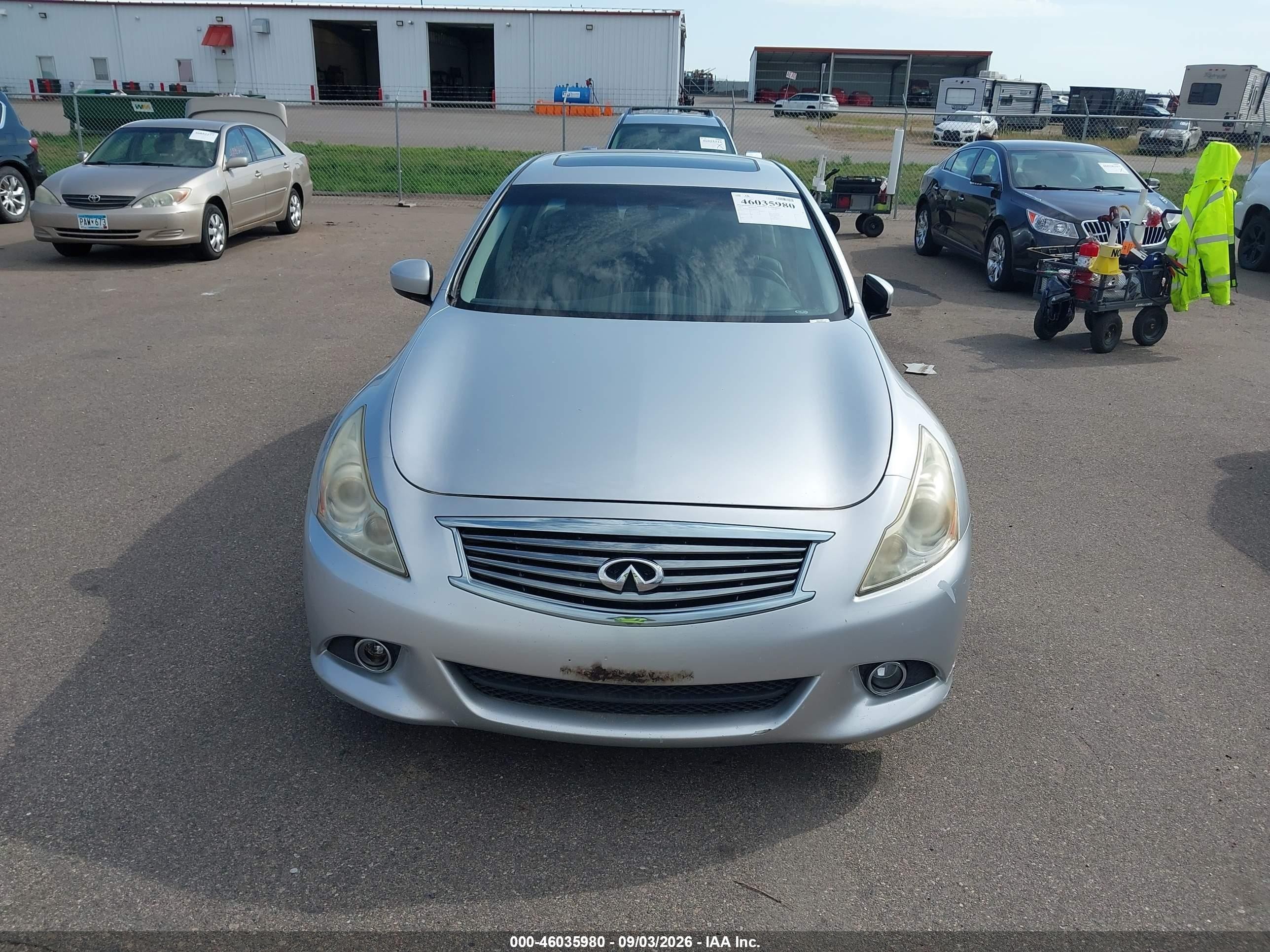 2012 Infiniti G37x   Silver vin: JN1CV6AR1CM972737