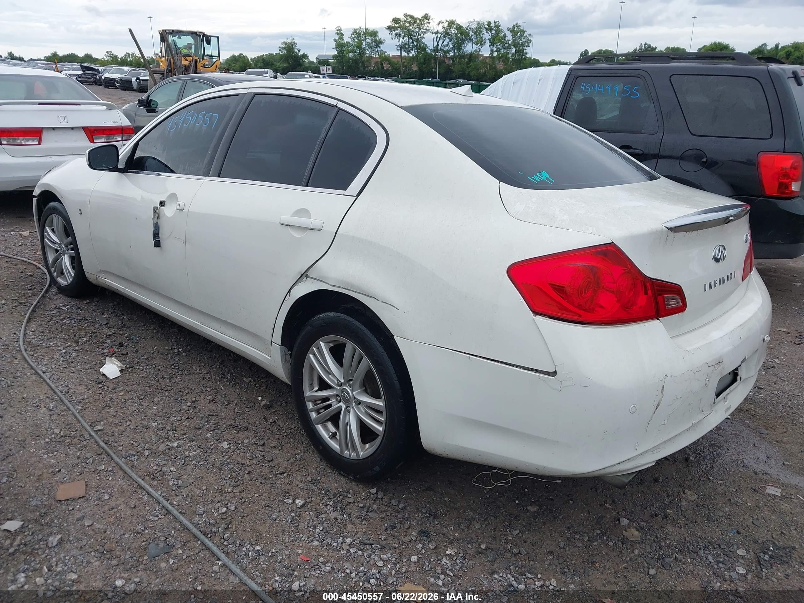 2012 Infiniti G37x   White vin: JN1CV6AR1CM976707