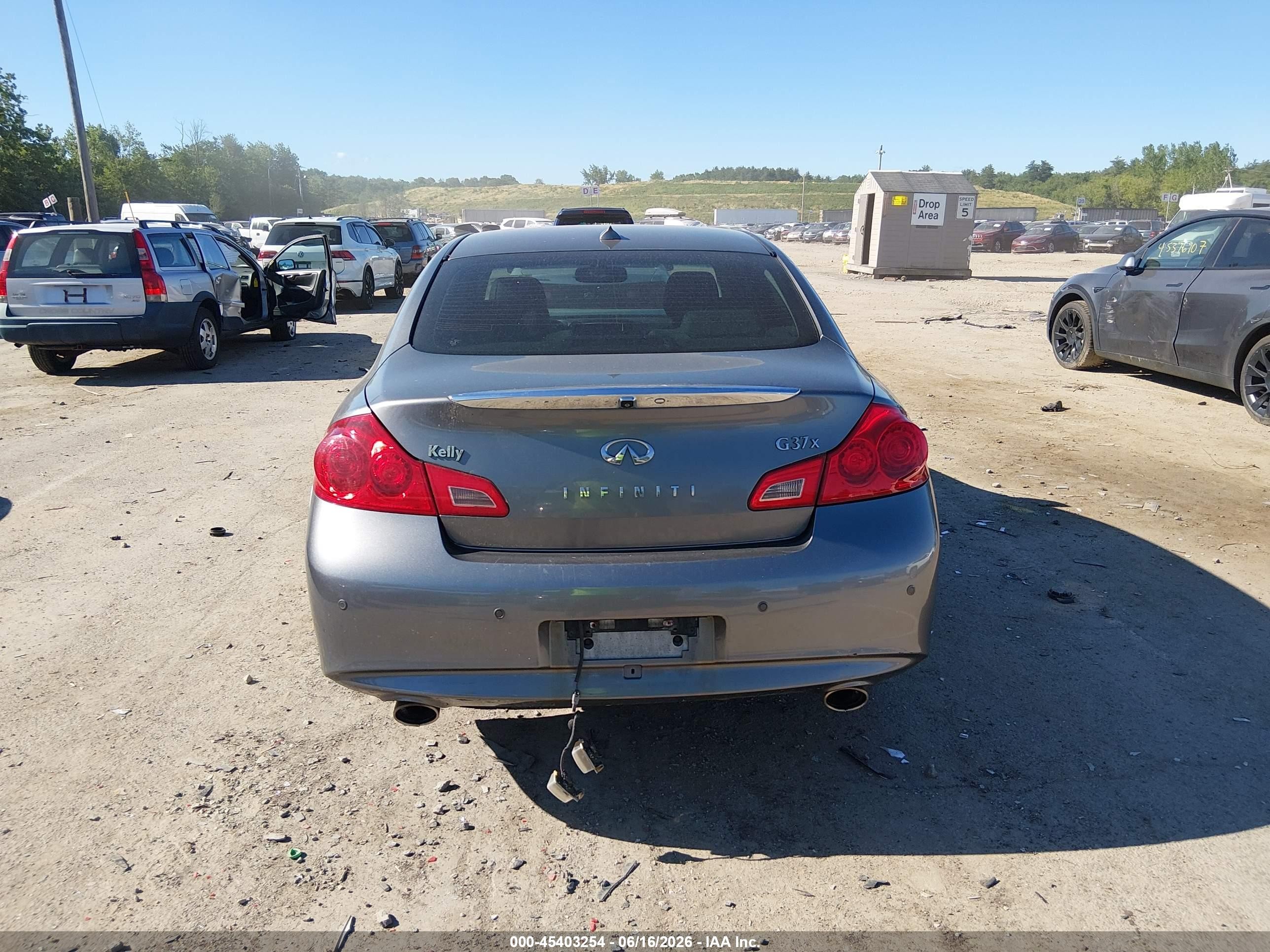 2013 Infiniti G37x Gray vin: JN1CV6AR1DM356358