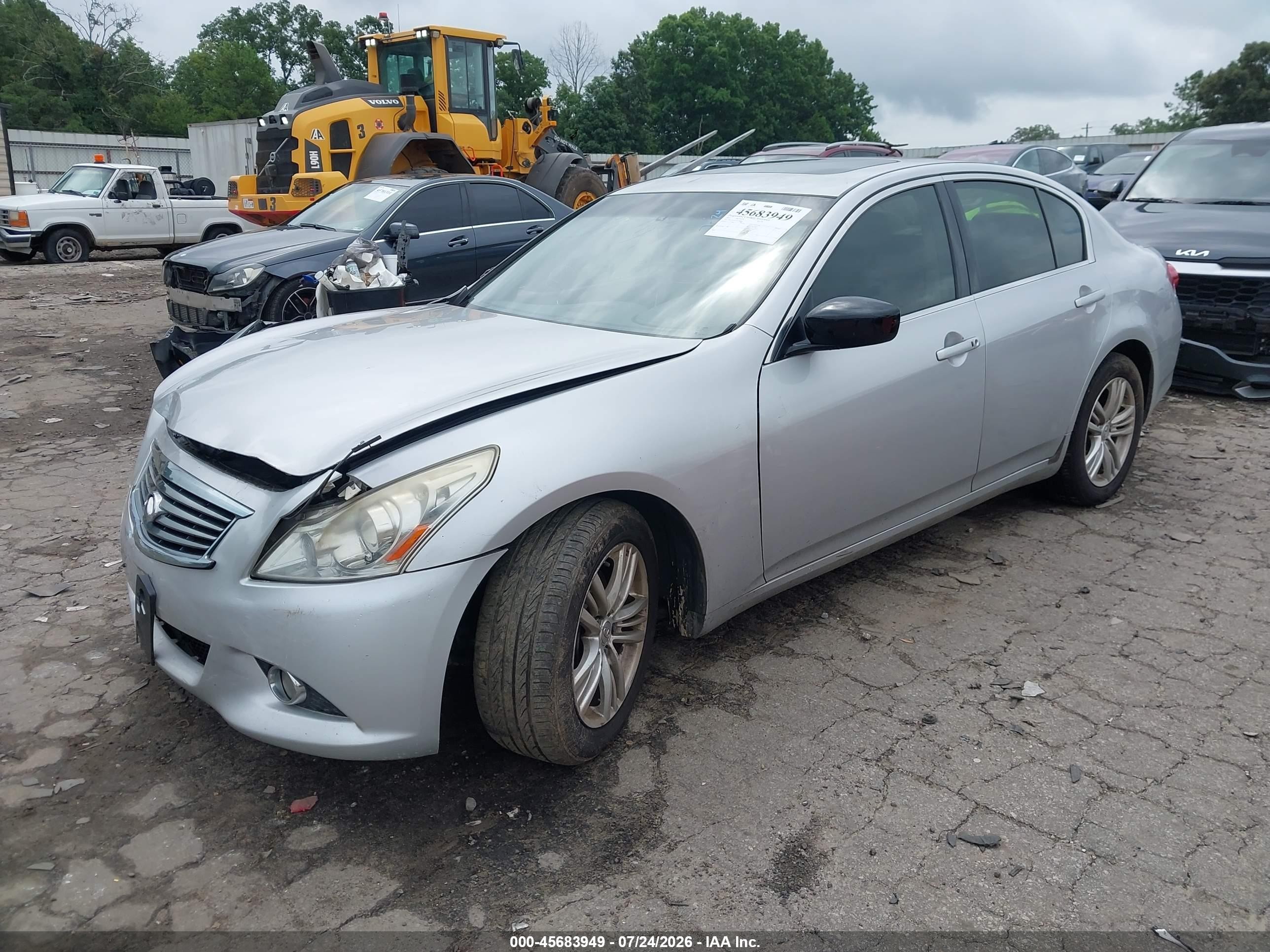 2013 Infiniti G37x   Серебряный vin: JN1CV6AR1DM766514