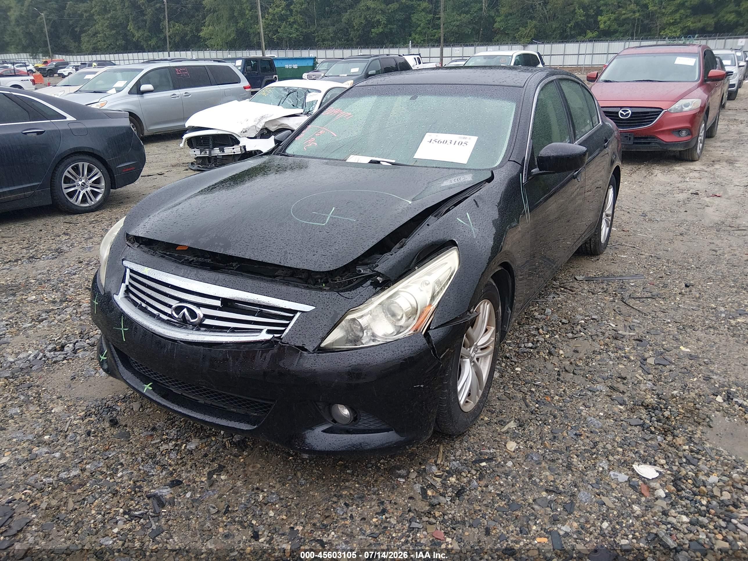 2013 Infiniti G37x Black vin: JN1CV6AR1DM766819