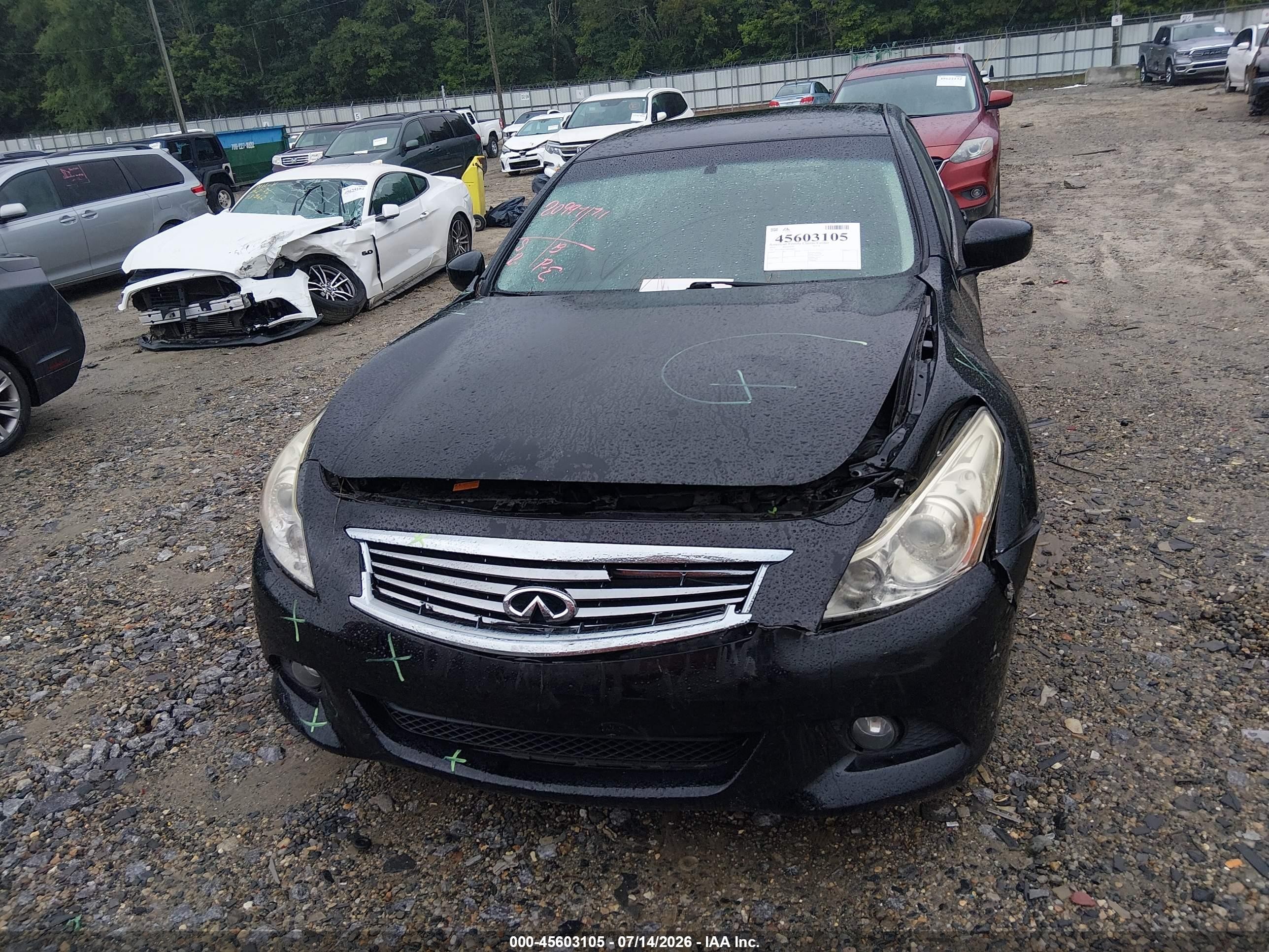 2013 Infiniti G37x Black vin: JN1CV6AR1DM766819