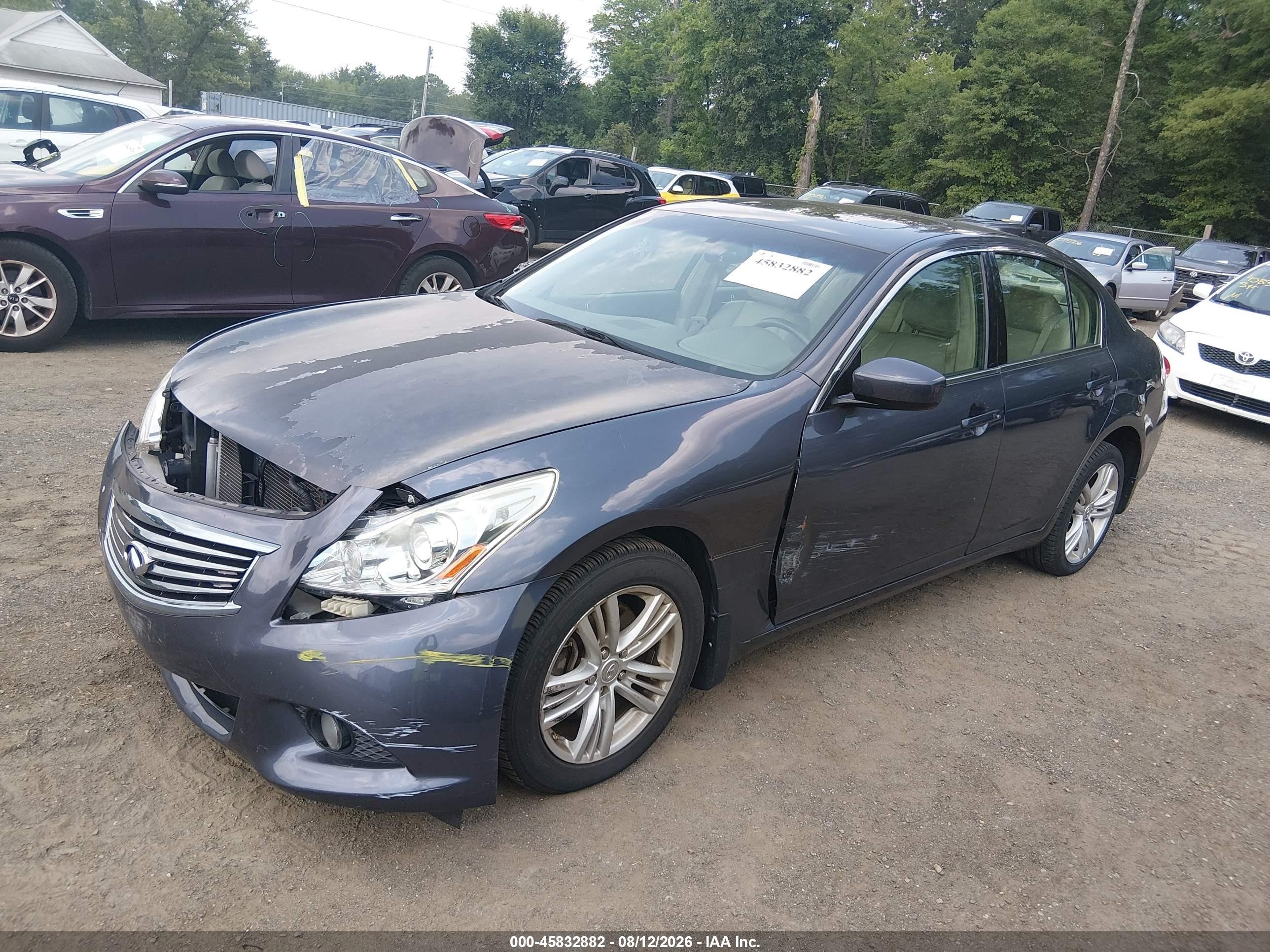 2010 Infiniti G37x Серый vin: JN1CV6AR2AM254661