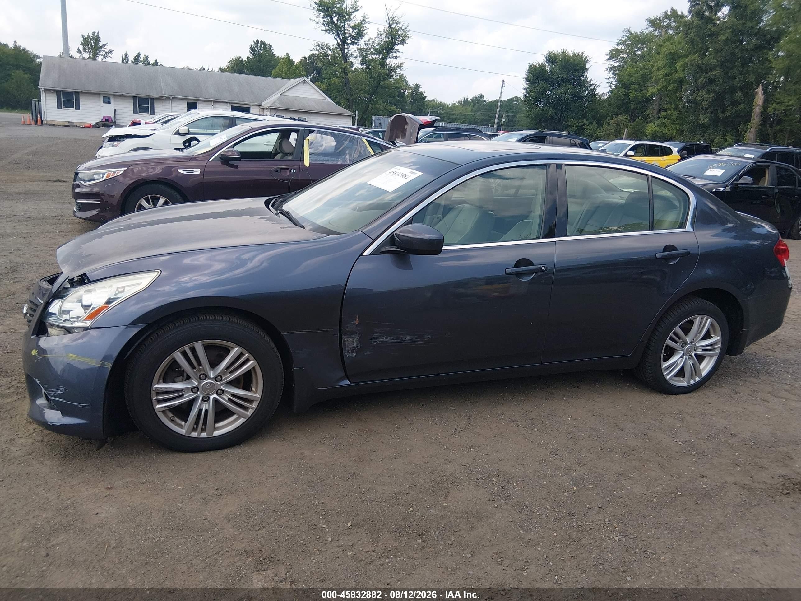 2010 Infiniti G37x Серый vin: JN1CV6AR2AM254661