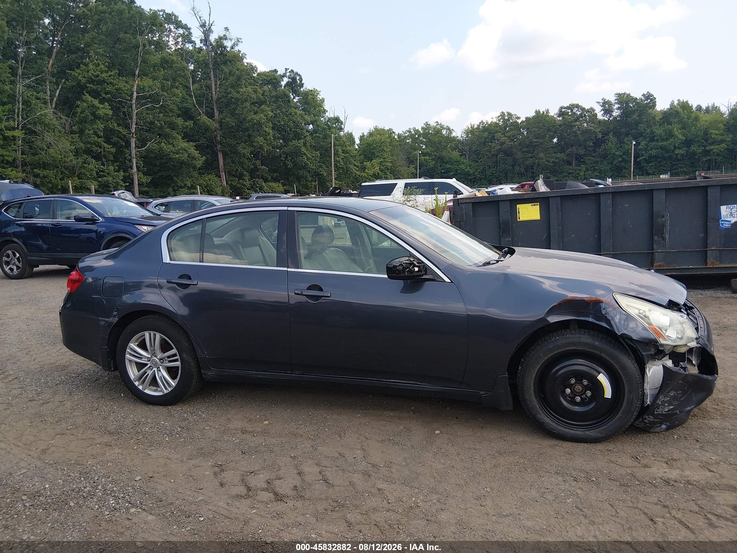 2010 Infiniti G37x Серый vin: JN1CV6AR2AM254661