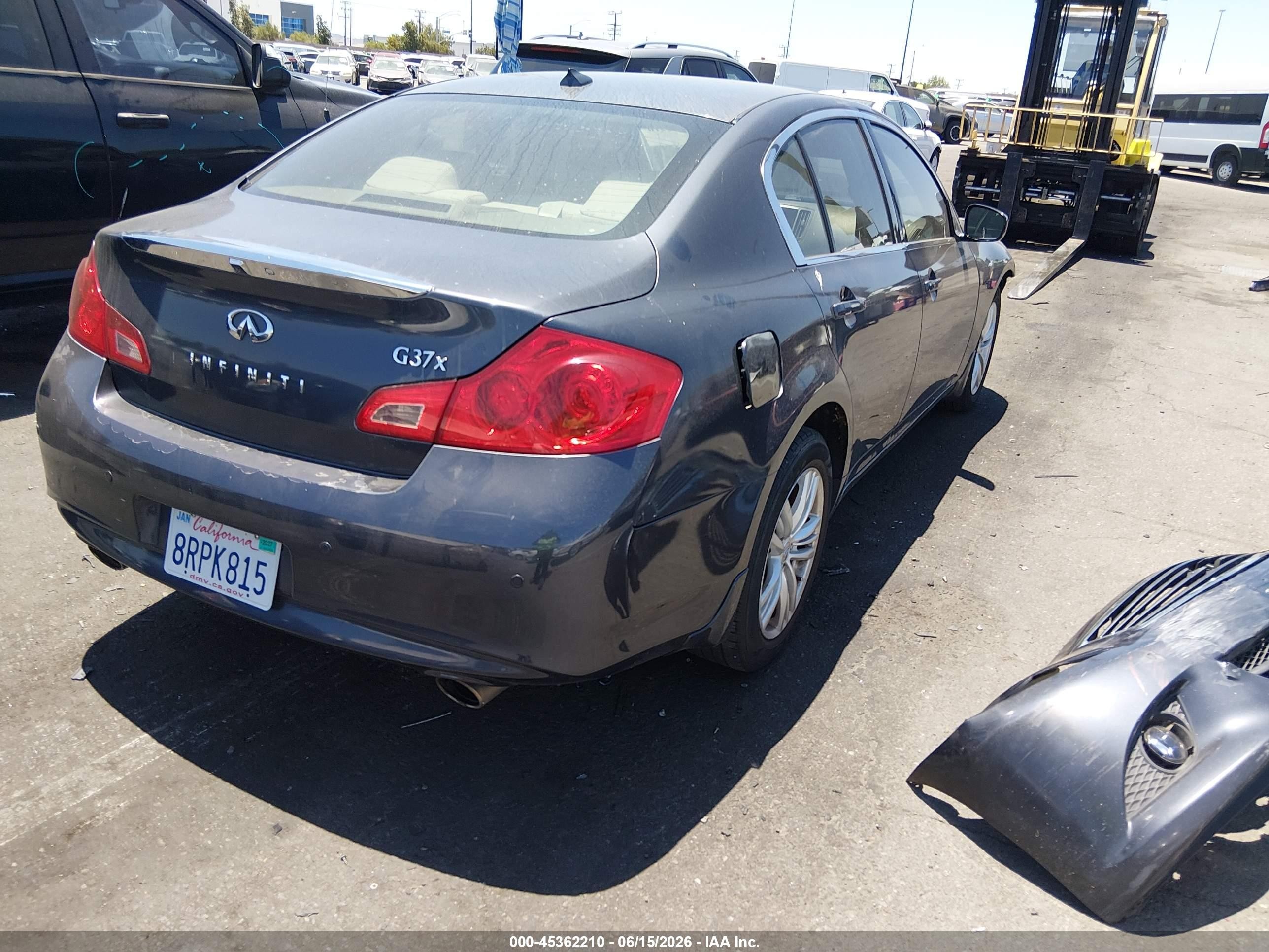 2011 Infiniti G37x   Gray vin: JN1CV6AR2BM356012