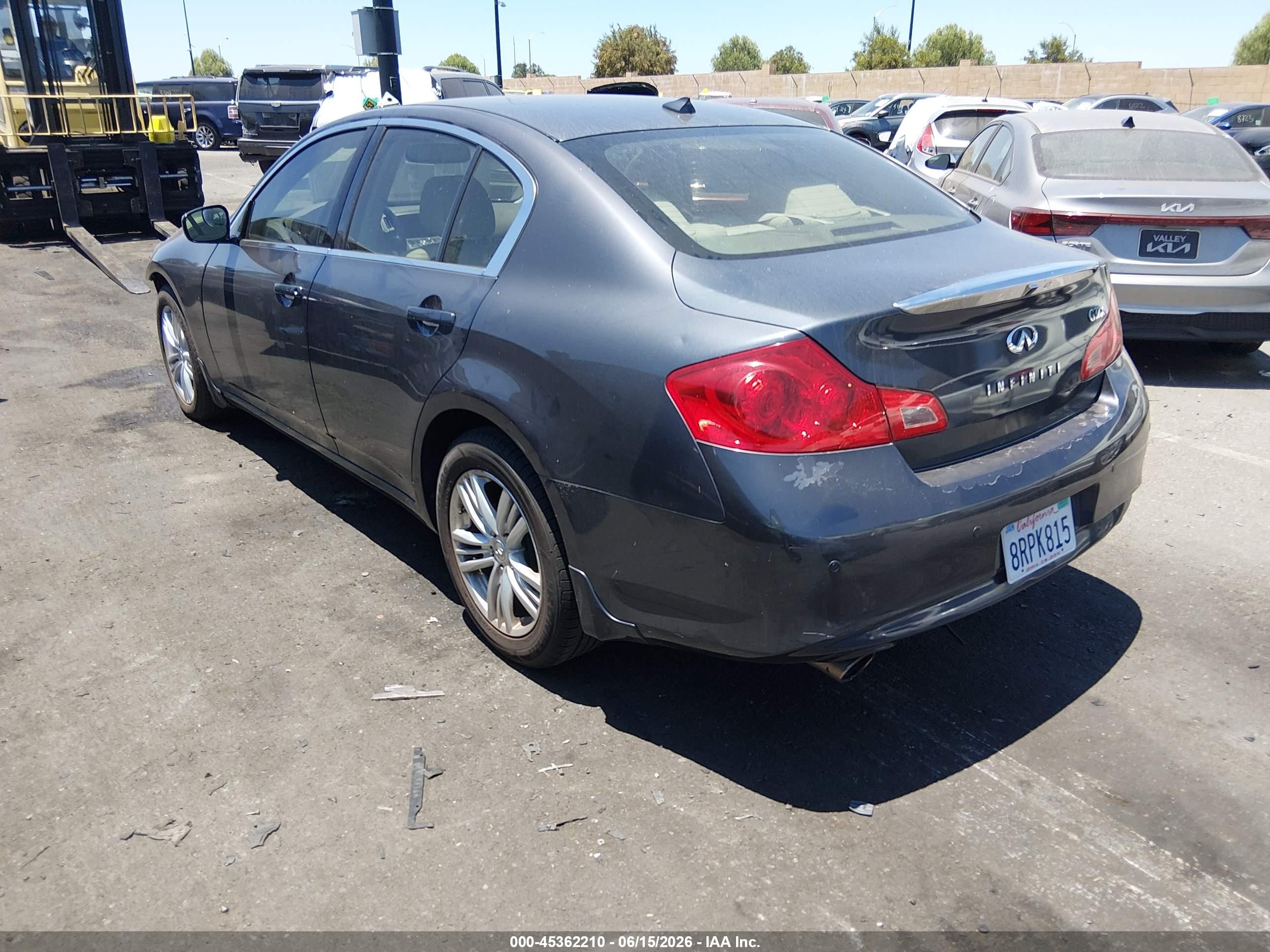 2011 Infiniti G37x   Gray vin: JN1CV6AR2BM356012