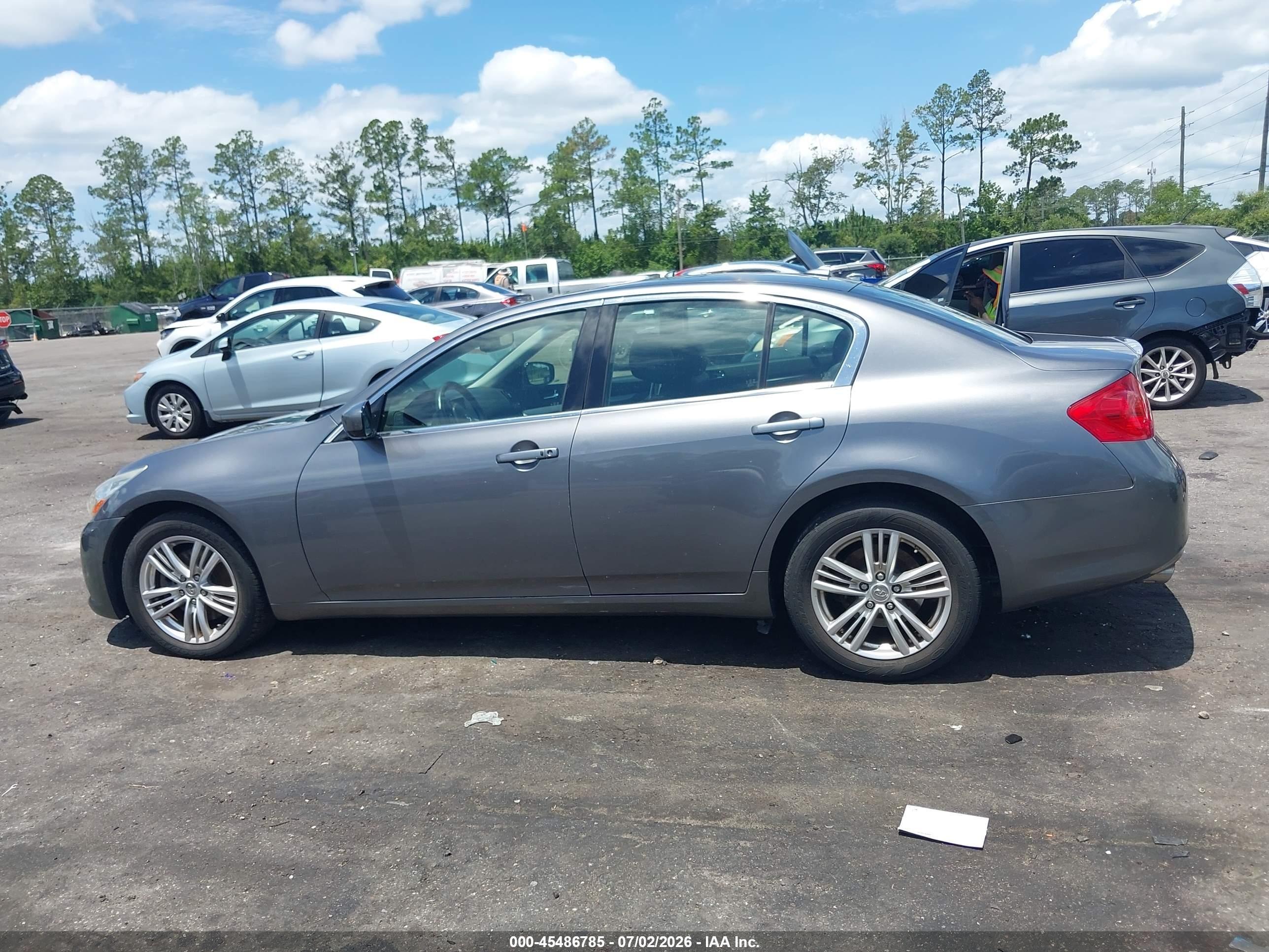 2012 Infiniti G37x Gray vin: JN1CV6AR2CM677579