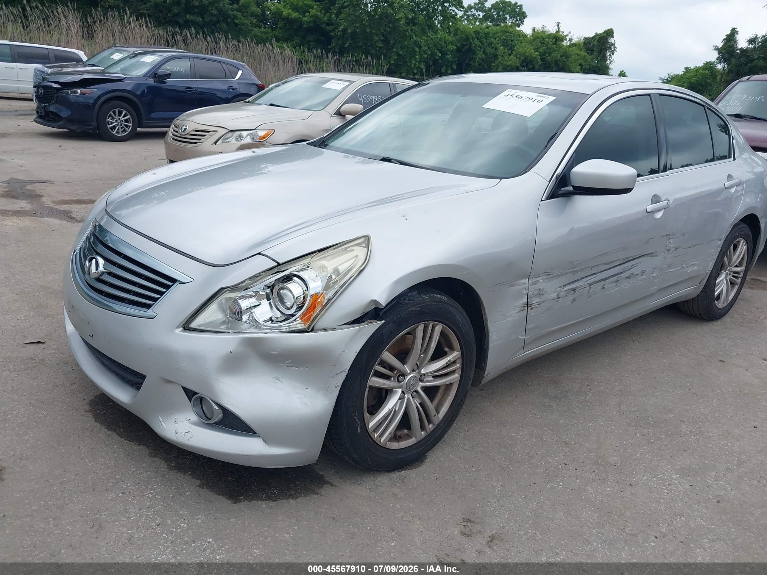 2013 Infiniti G37x Серебряный vin: JN1CV6AR2DM755876