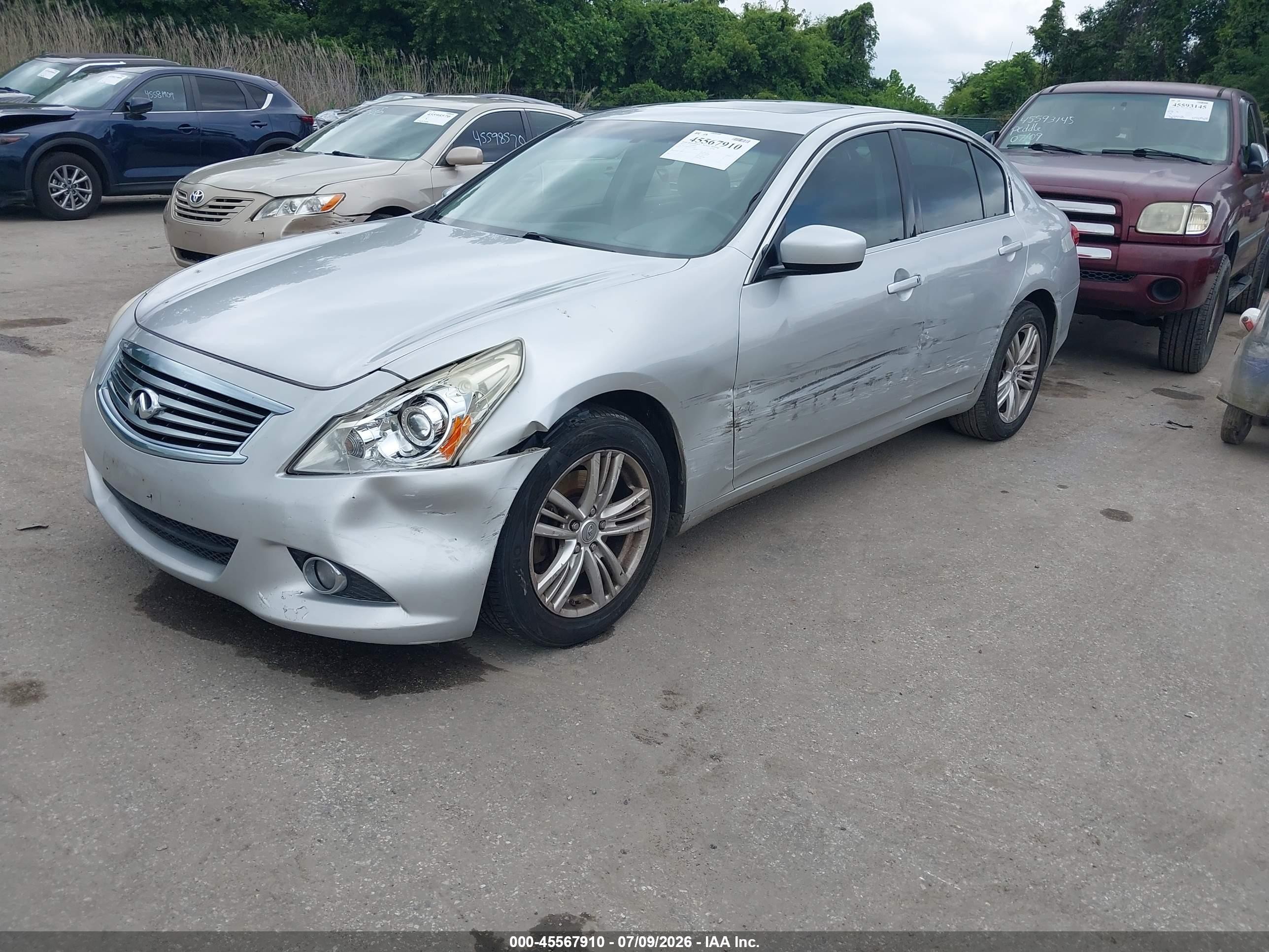 2013 Infiniti G37x Серебряный vin: JN1CV6AR2DM755876