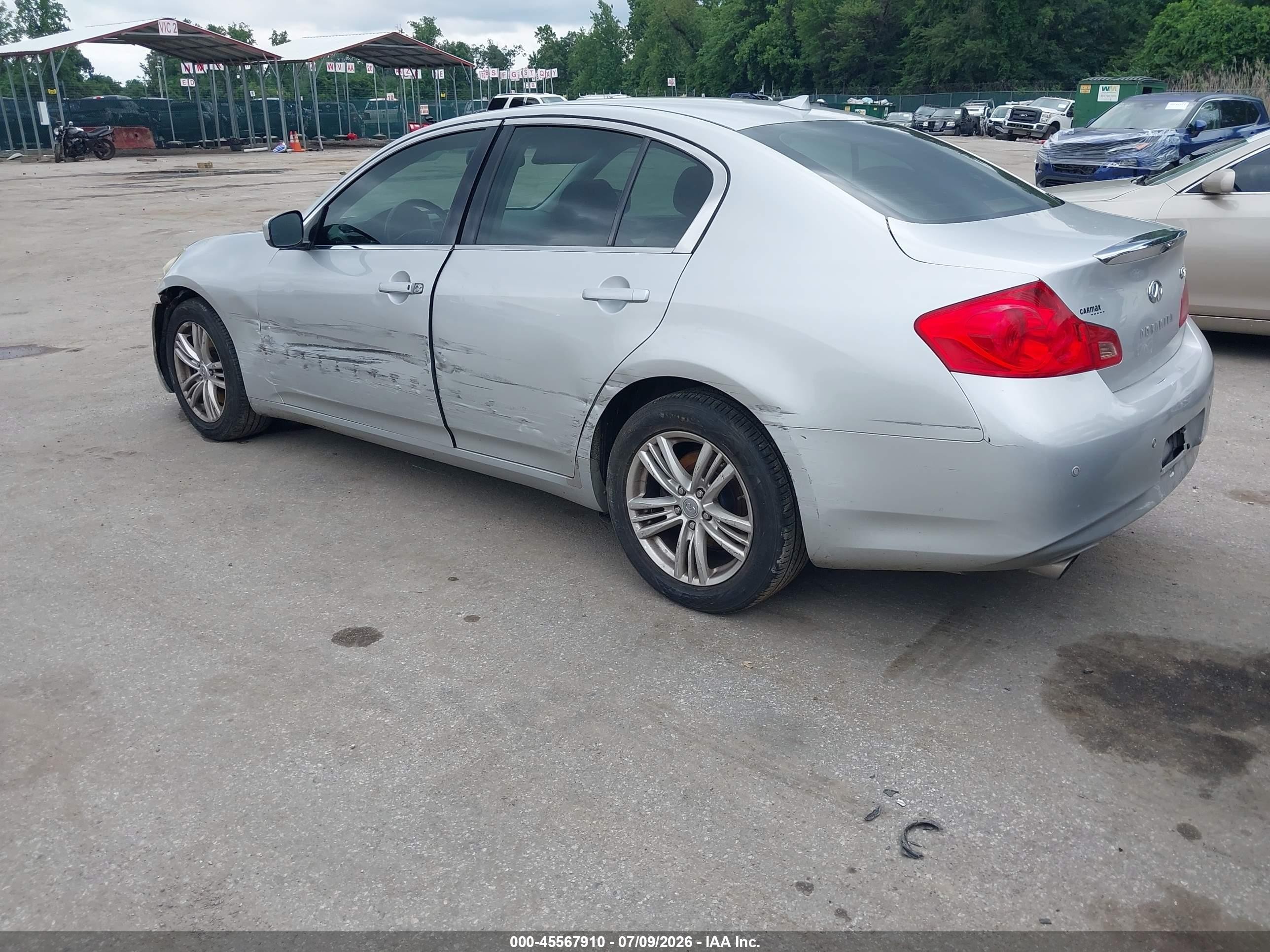 2013 Infiniti G37x Серебряный vin: JN1CV6AR2DM755876