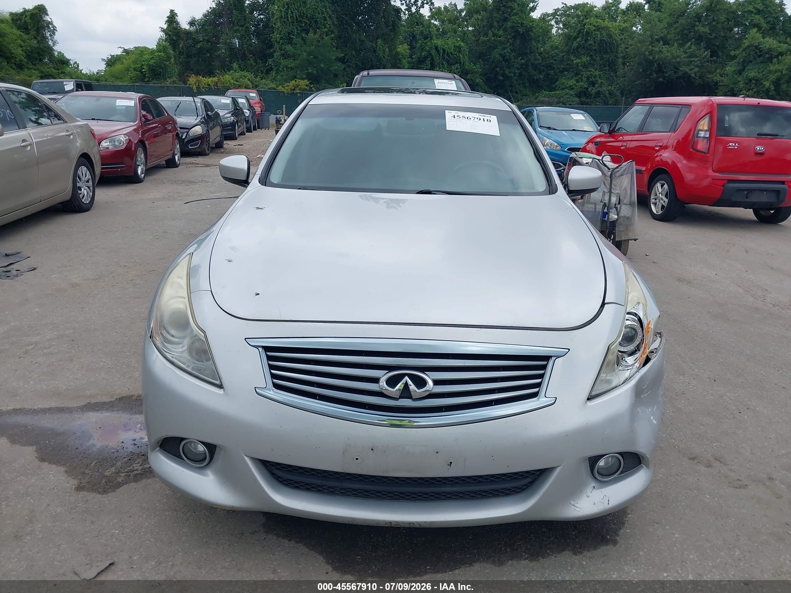 2013 Infiniti G37x Серебряный vin: JN1CV6AR2DM755876