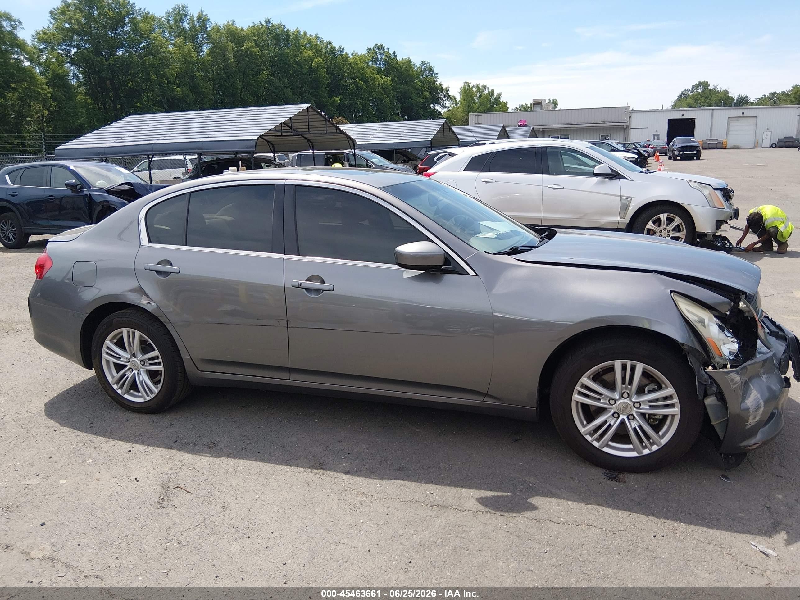 2013 Infiniti G37x Серый vin: JN1CV6AR2DM765209