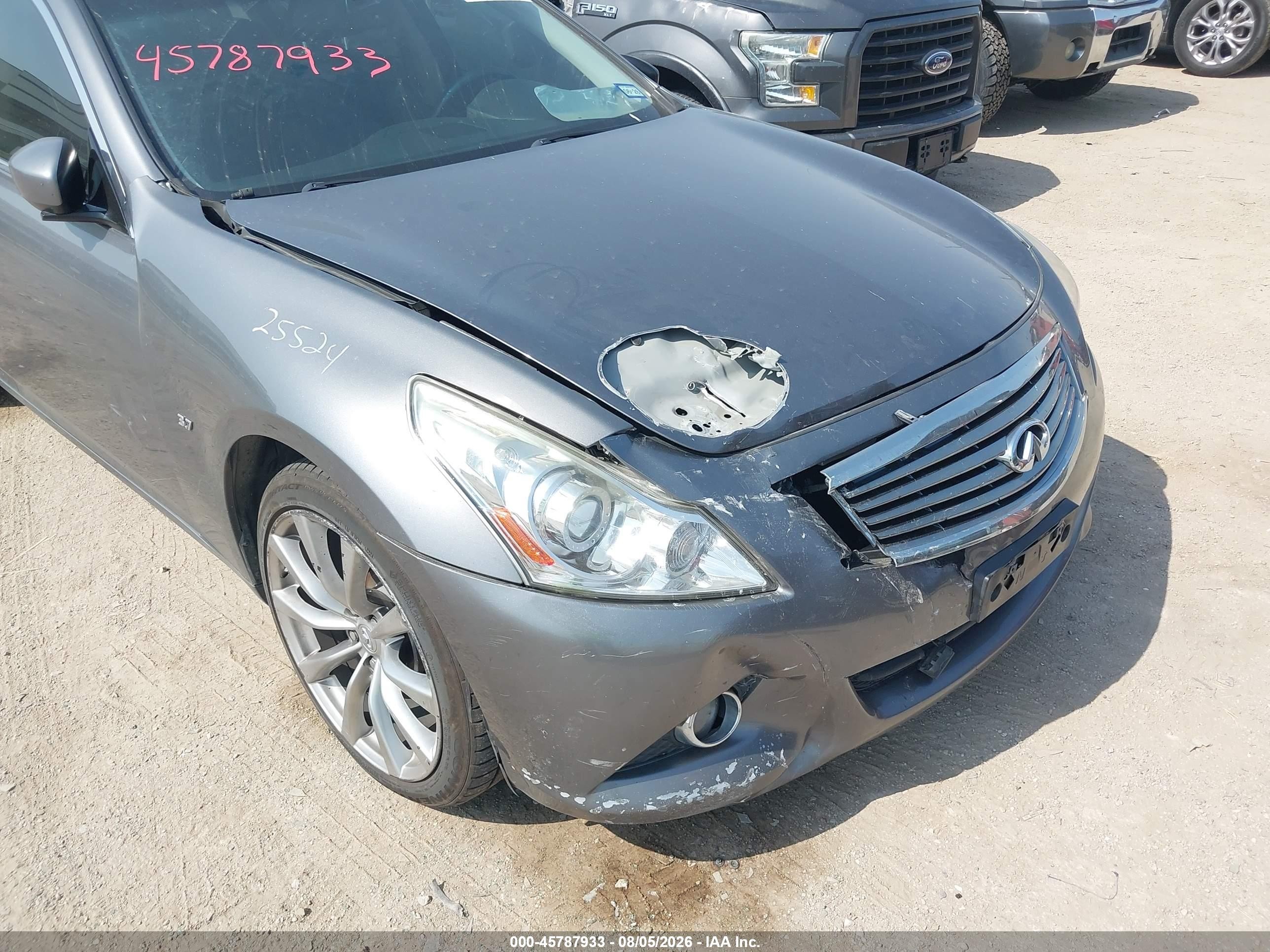 2015 Infiniti Q40 Gray vin: JN1CV6AR2FM524771