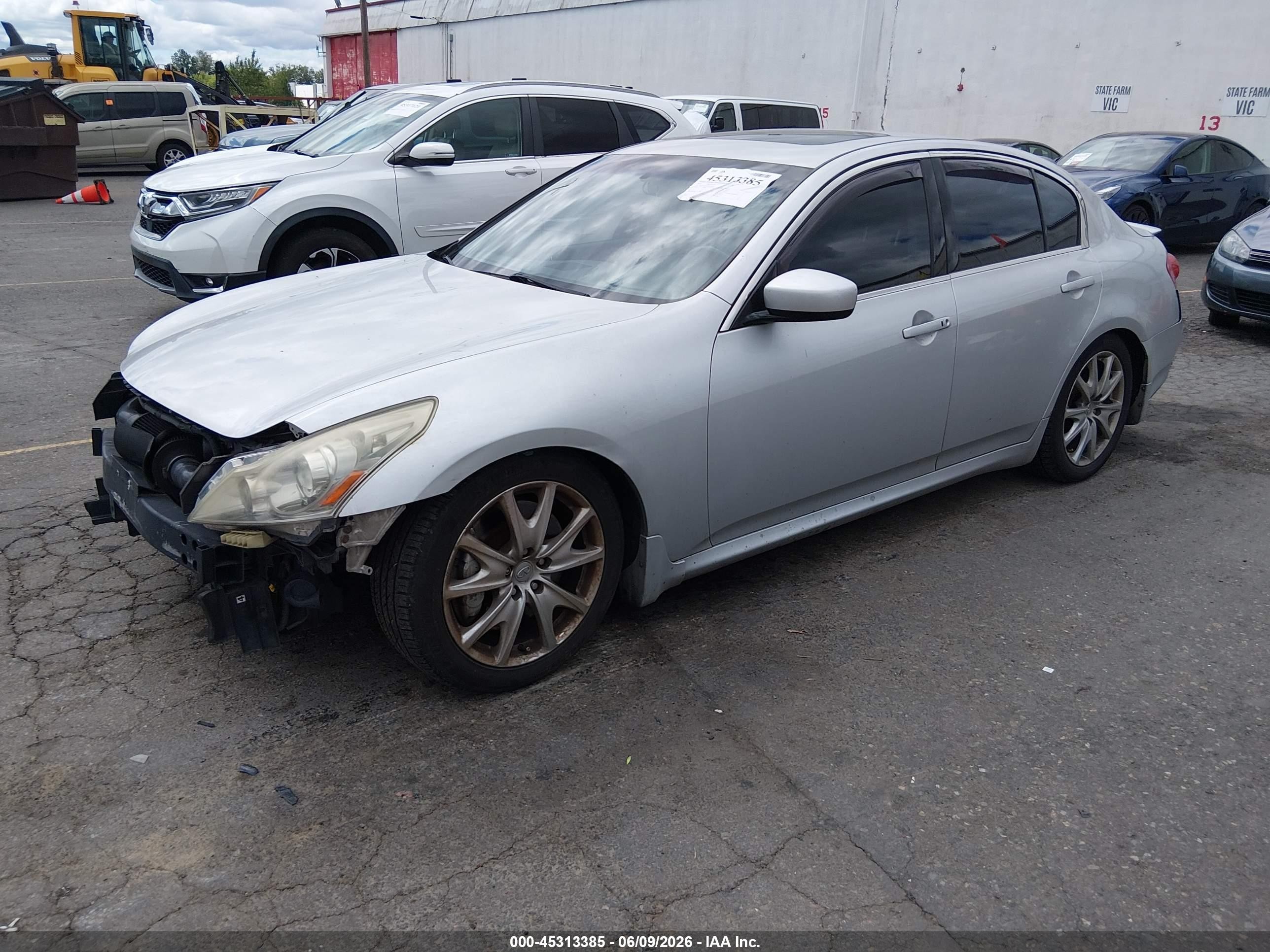 2010 Infiniti G37x   Silver vin: JN1CV6AR3AM452536