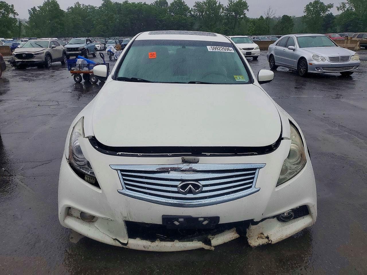 2010 Infiniti G37 Белый vin: JN1CV6AR3AM454027