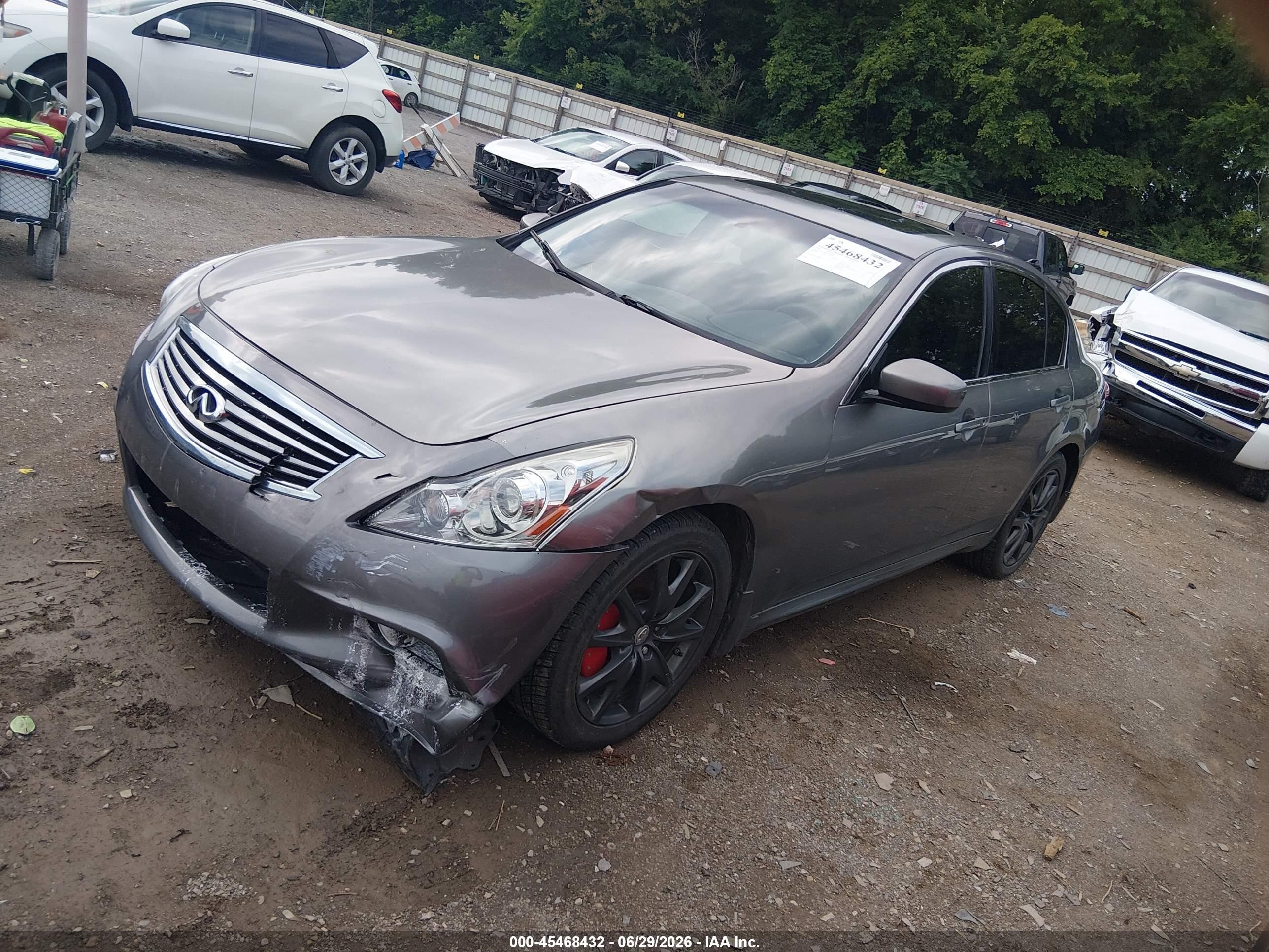 2010 Infiniti G37x Gray vin: JN1CV6AR3AM454528