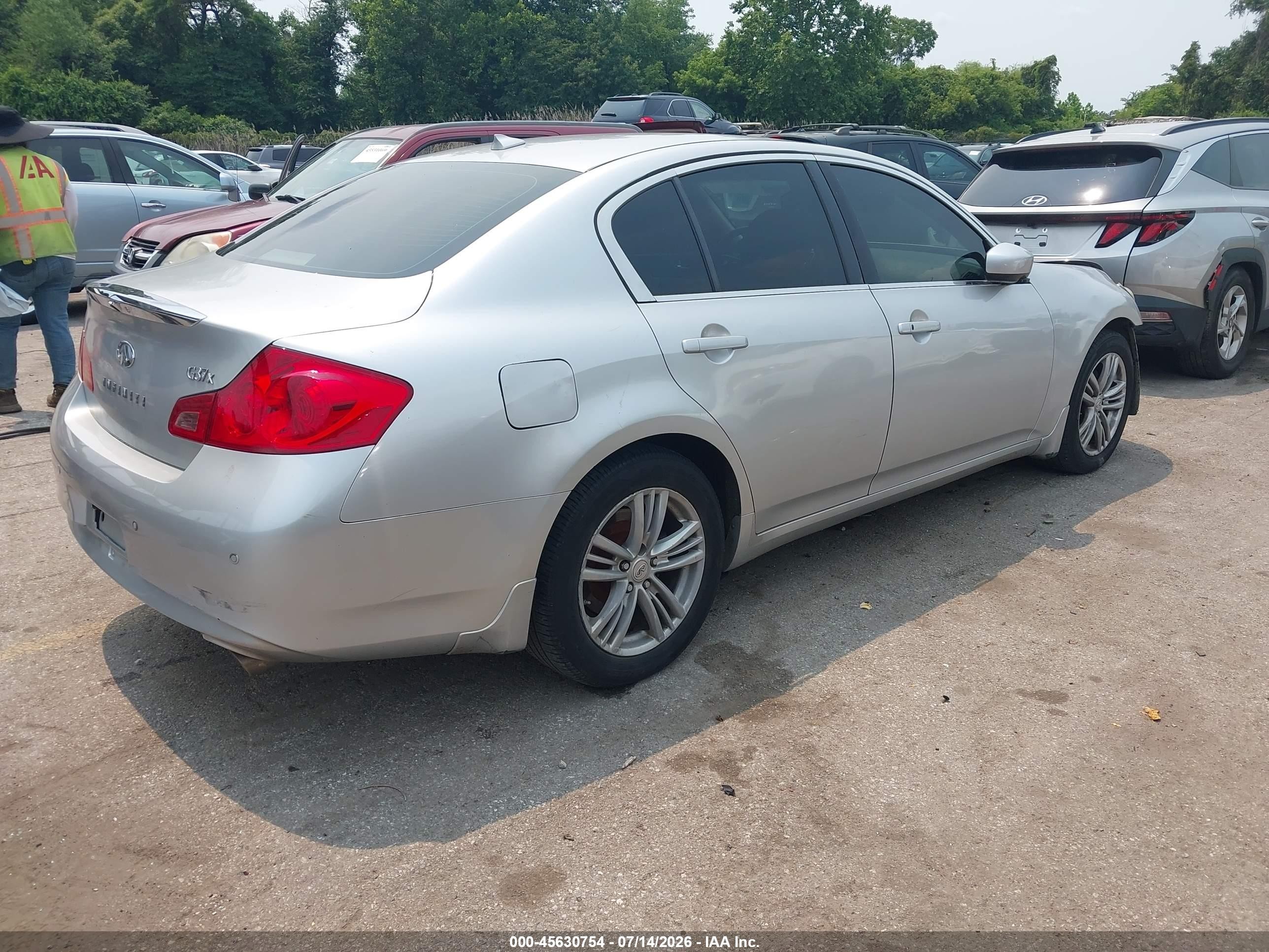 2010 Infiniti G37x   Silver vin: JN1CV6AR3AM456649