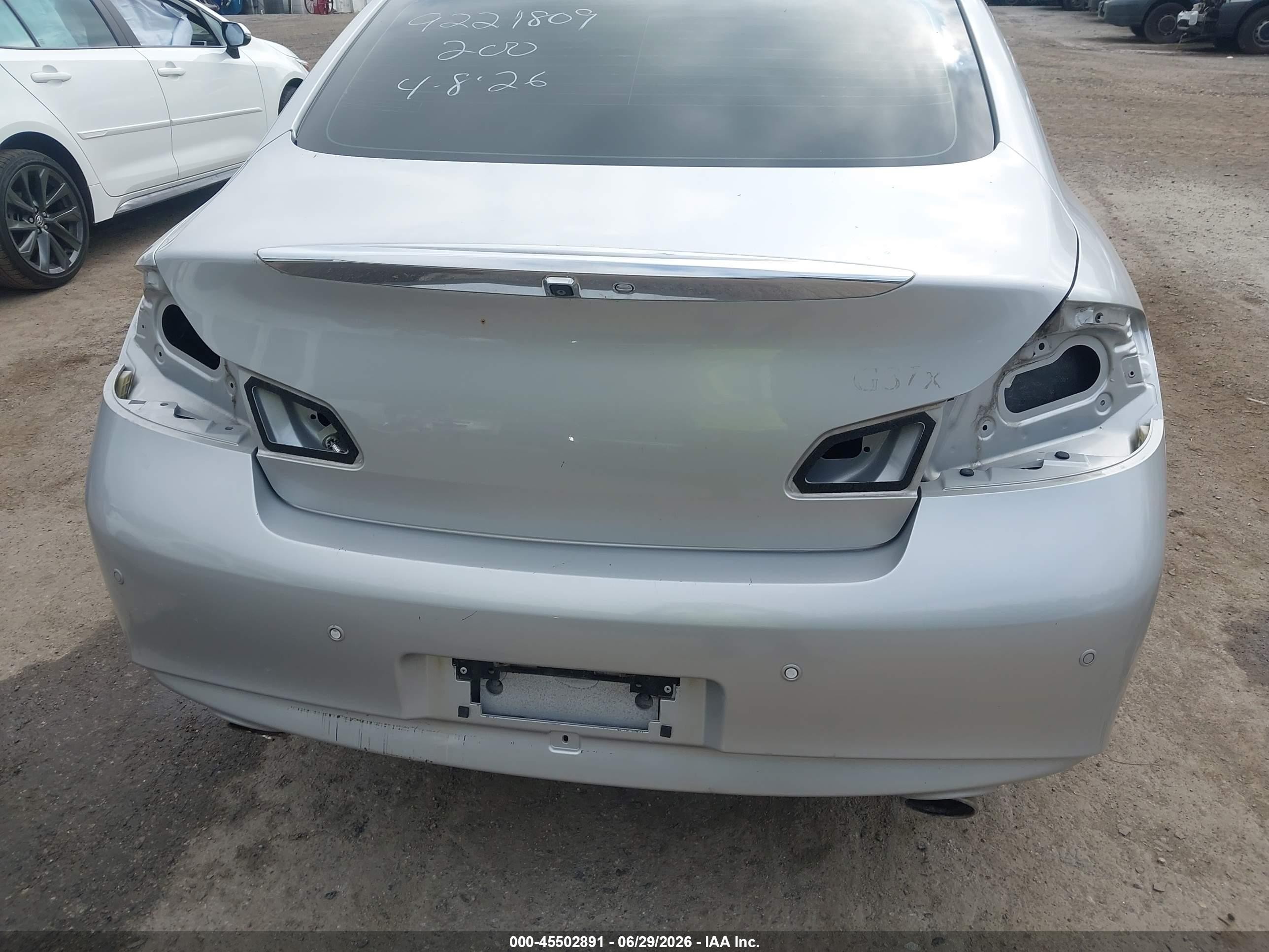 2011 Infiniti G37x   Silver vin: JN1CV6AR3BM401023