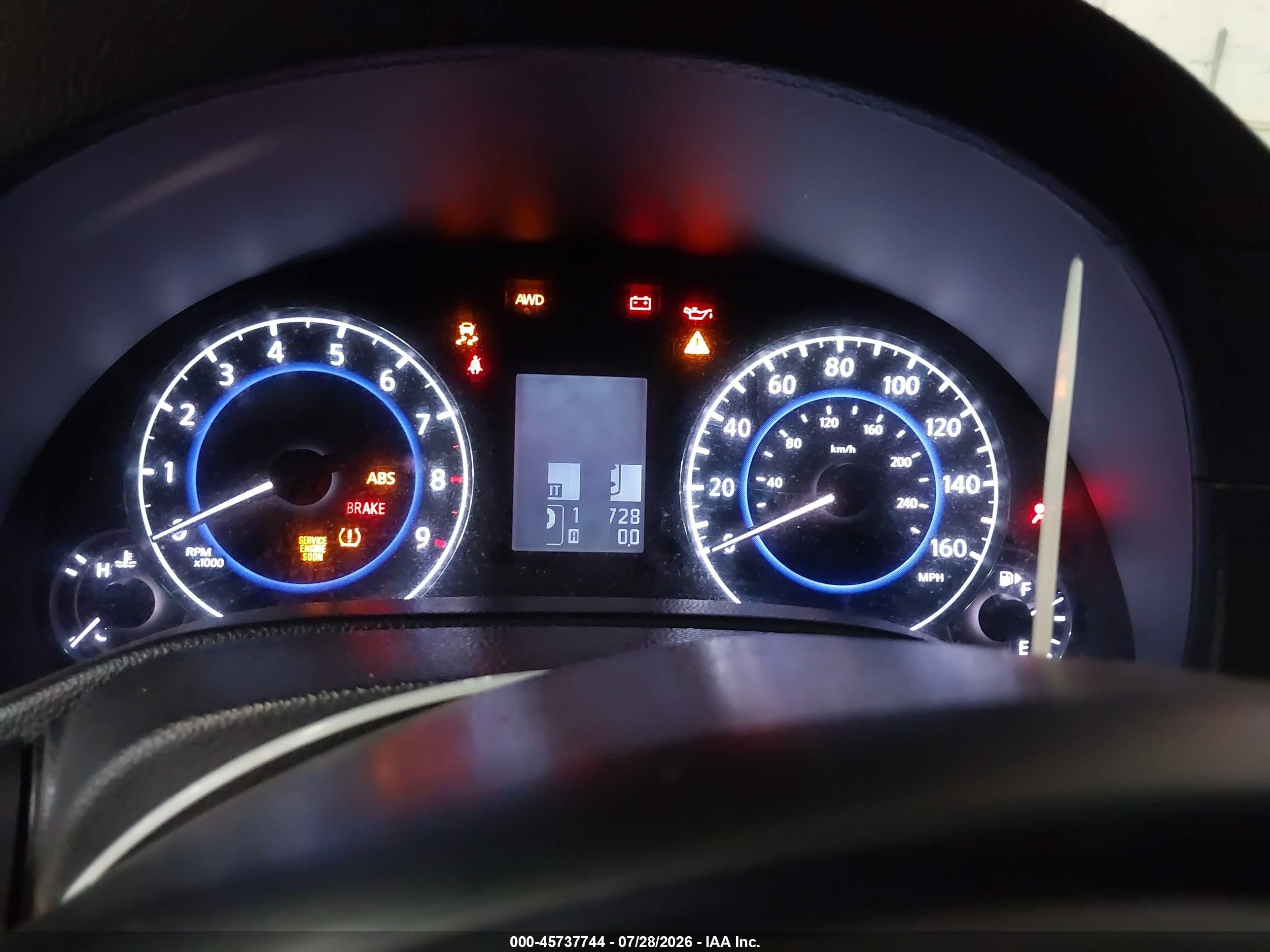 2012 Infiniti G37x   Red vin: JN1CV6AR3CM671905