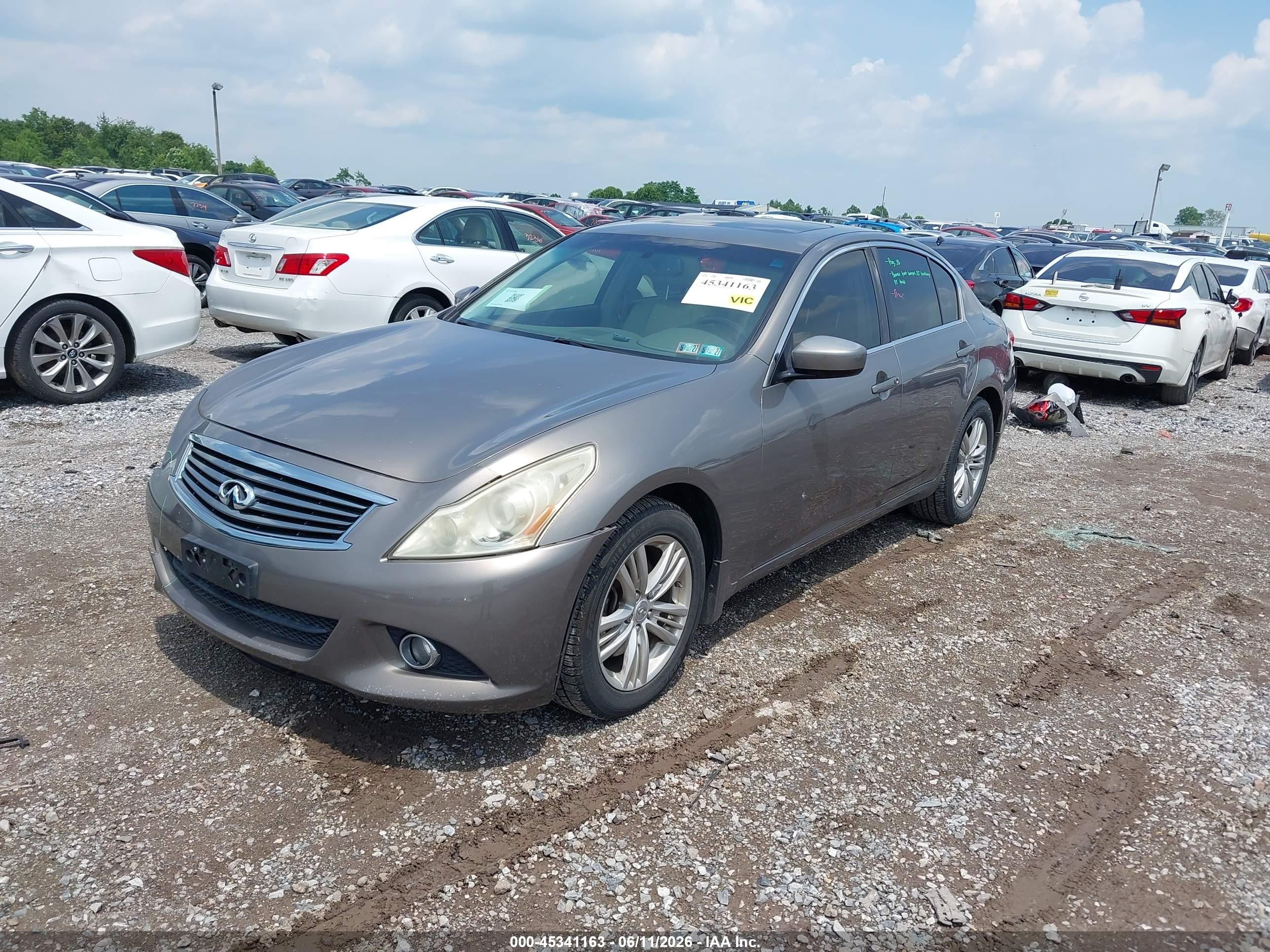 2012 Infiniti G37x   Champagne vin: JN1CV6AR3CM674383