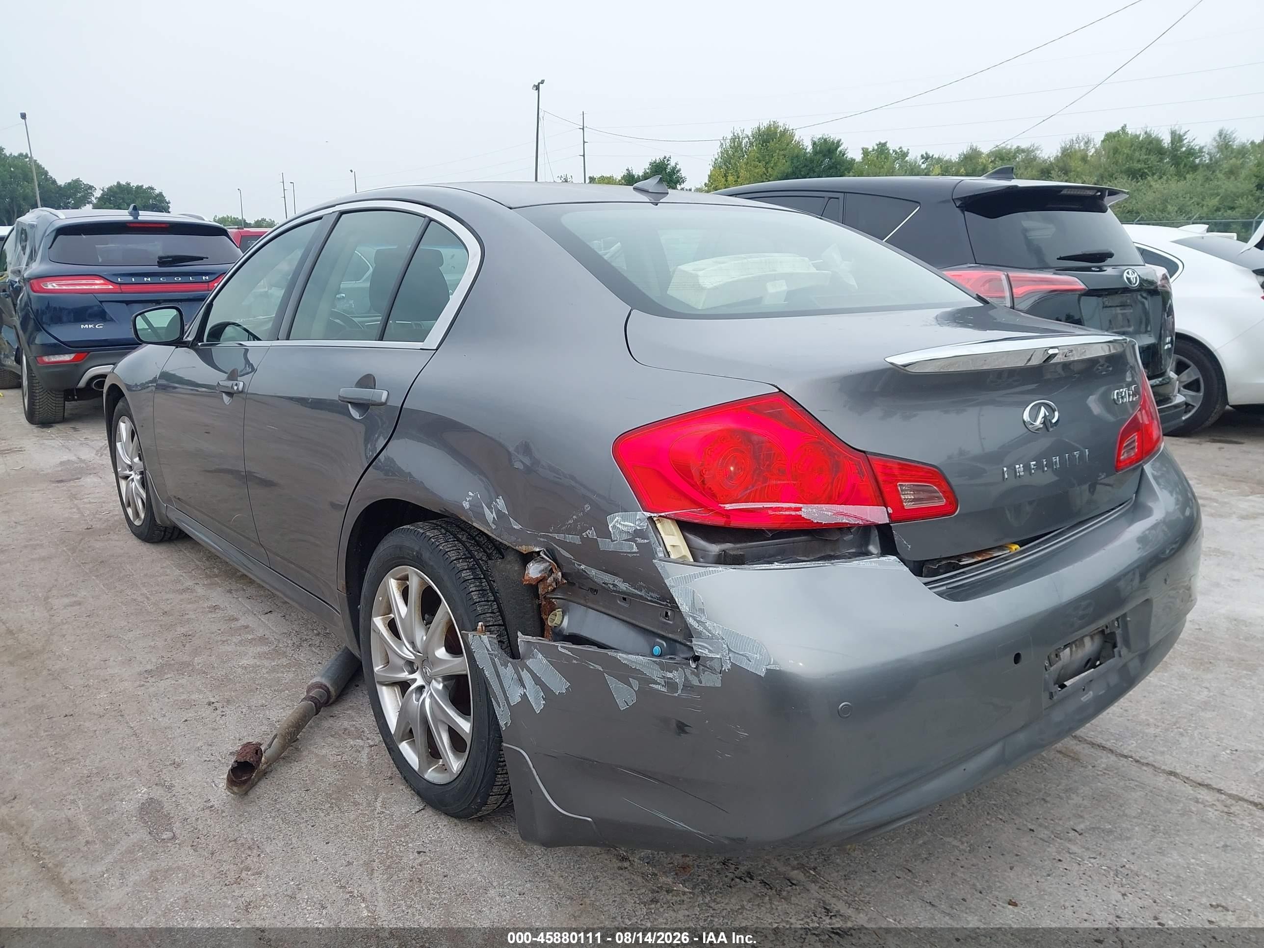 2012 Infiniti G37x   Gray vin: JN1CV6AR3CM678465