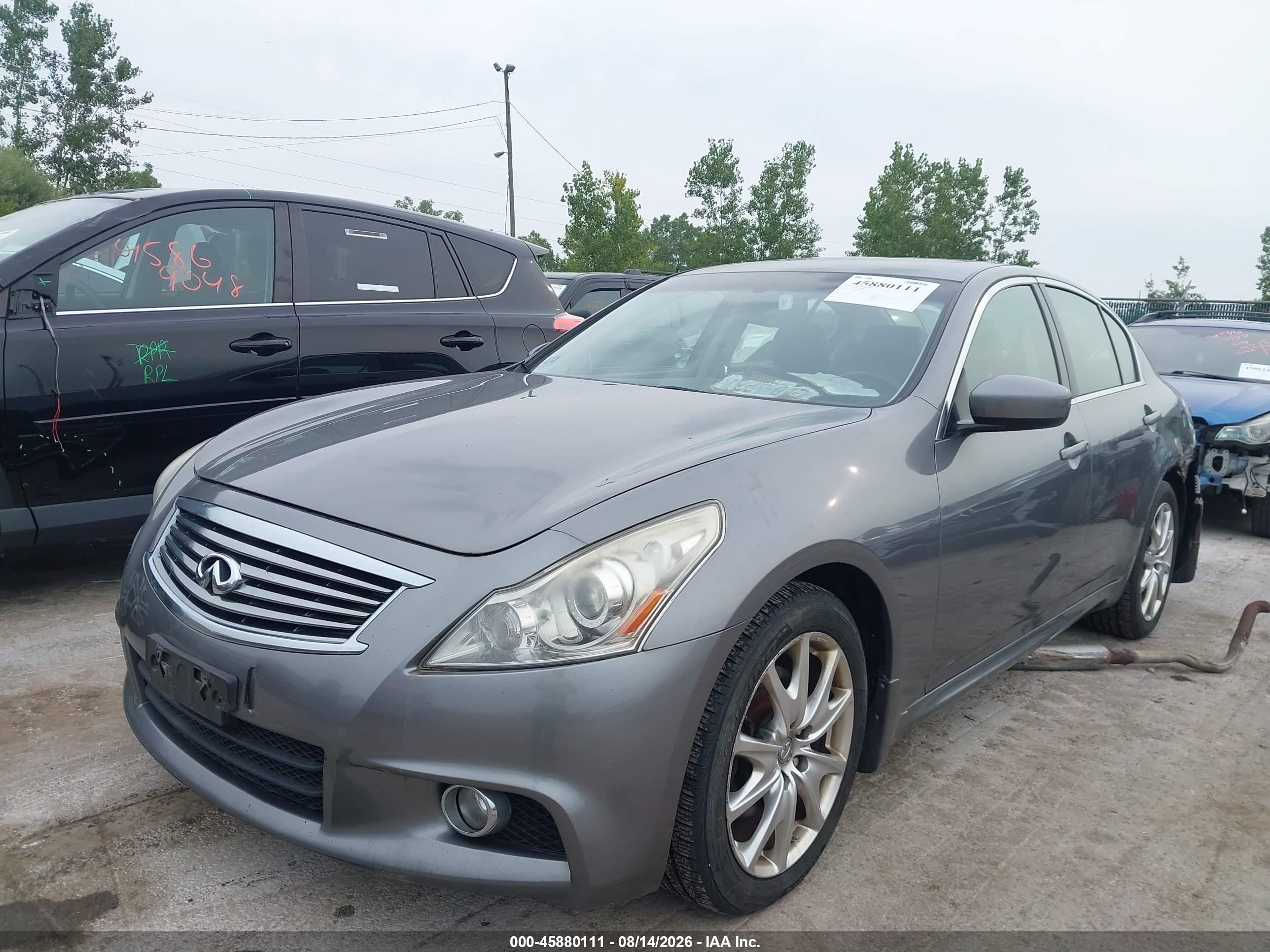 2012 Infiniti G37x   Gray vin: JN1CV6AR3CM678465