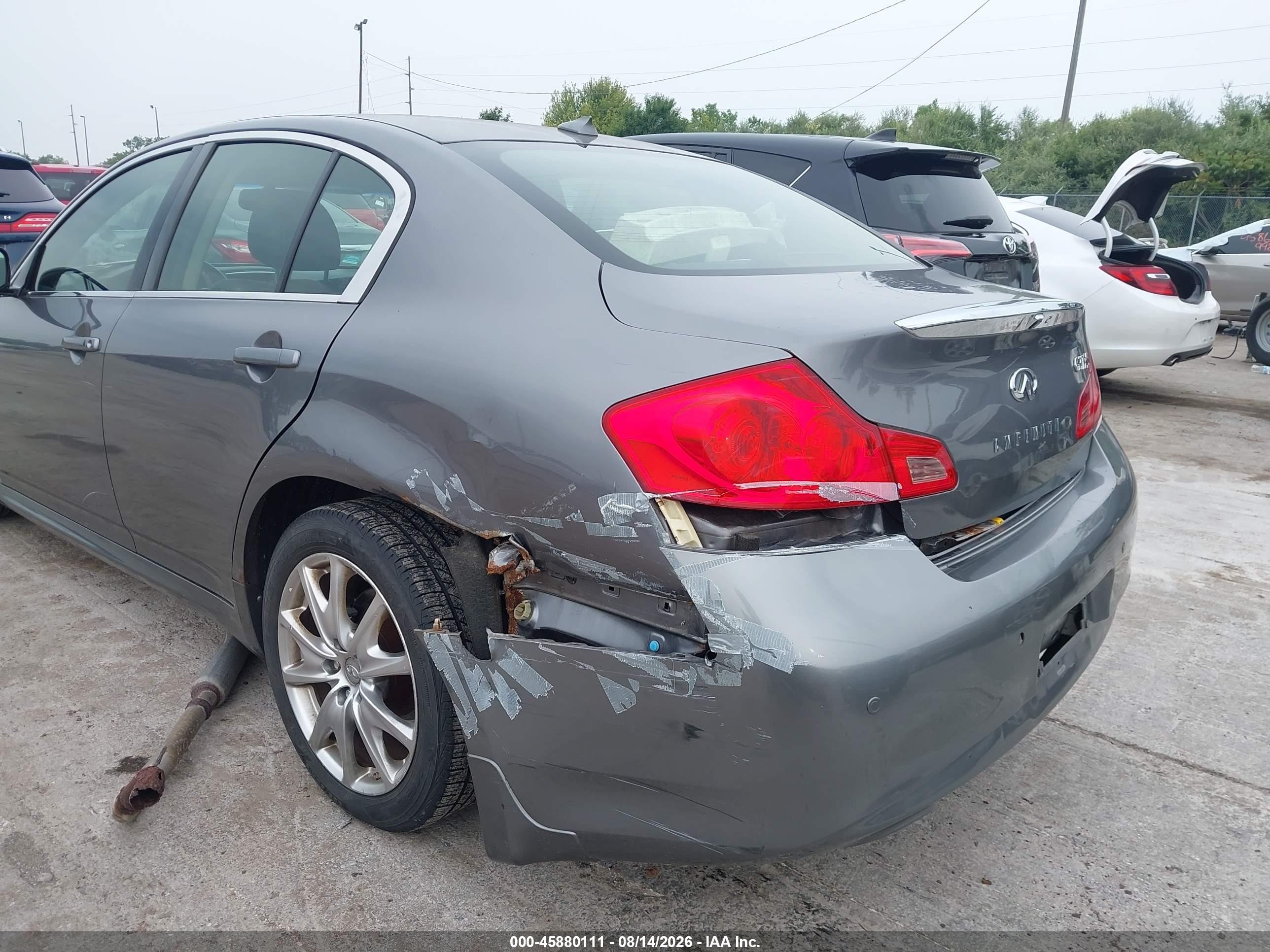 2012 Infiniti G37x   Gray vin: JN1CV6AR3CM678465
