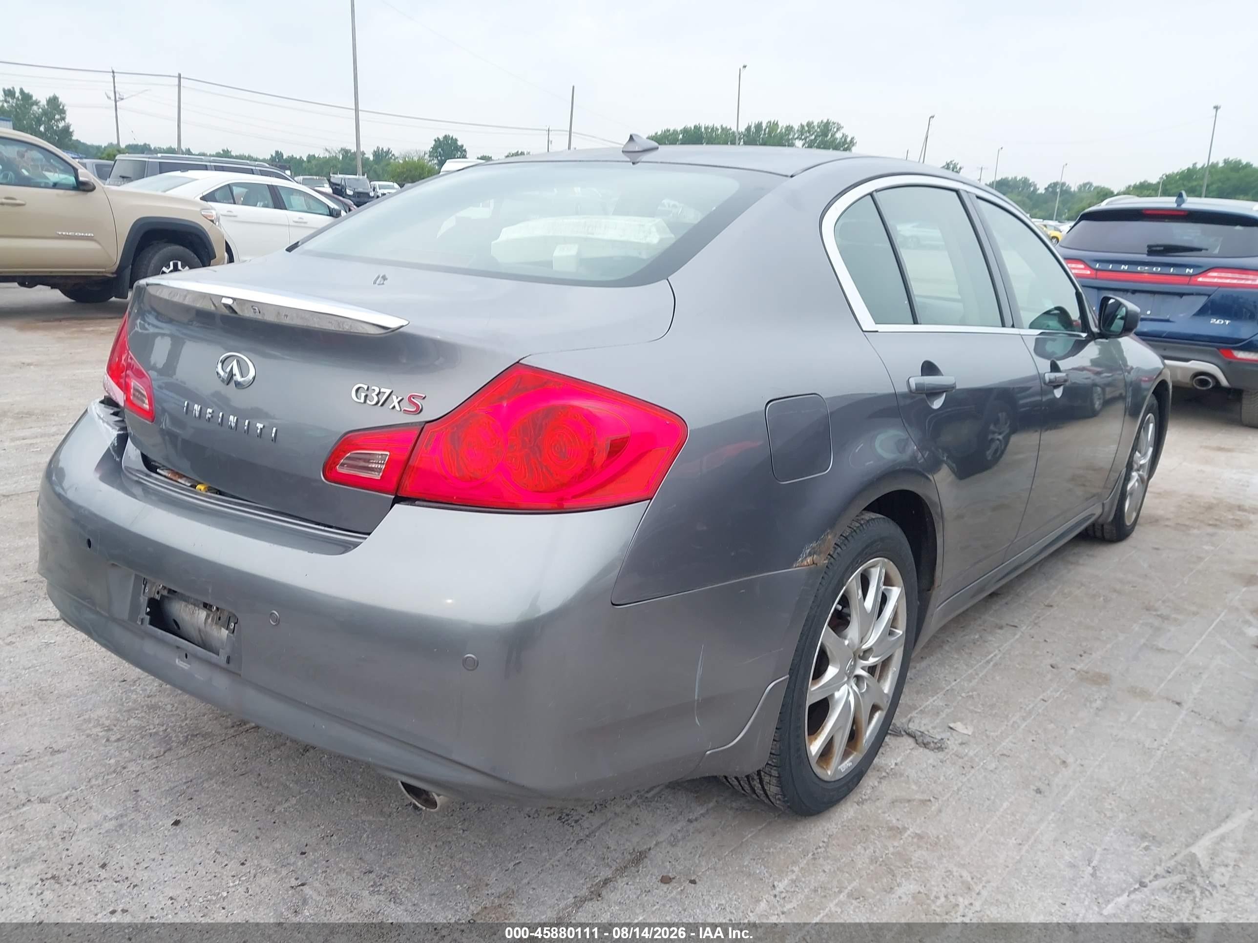2012 Infiniti G37x   Gray vin: JN1CV6AR3CM678465