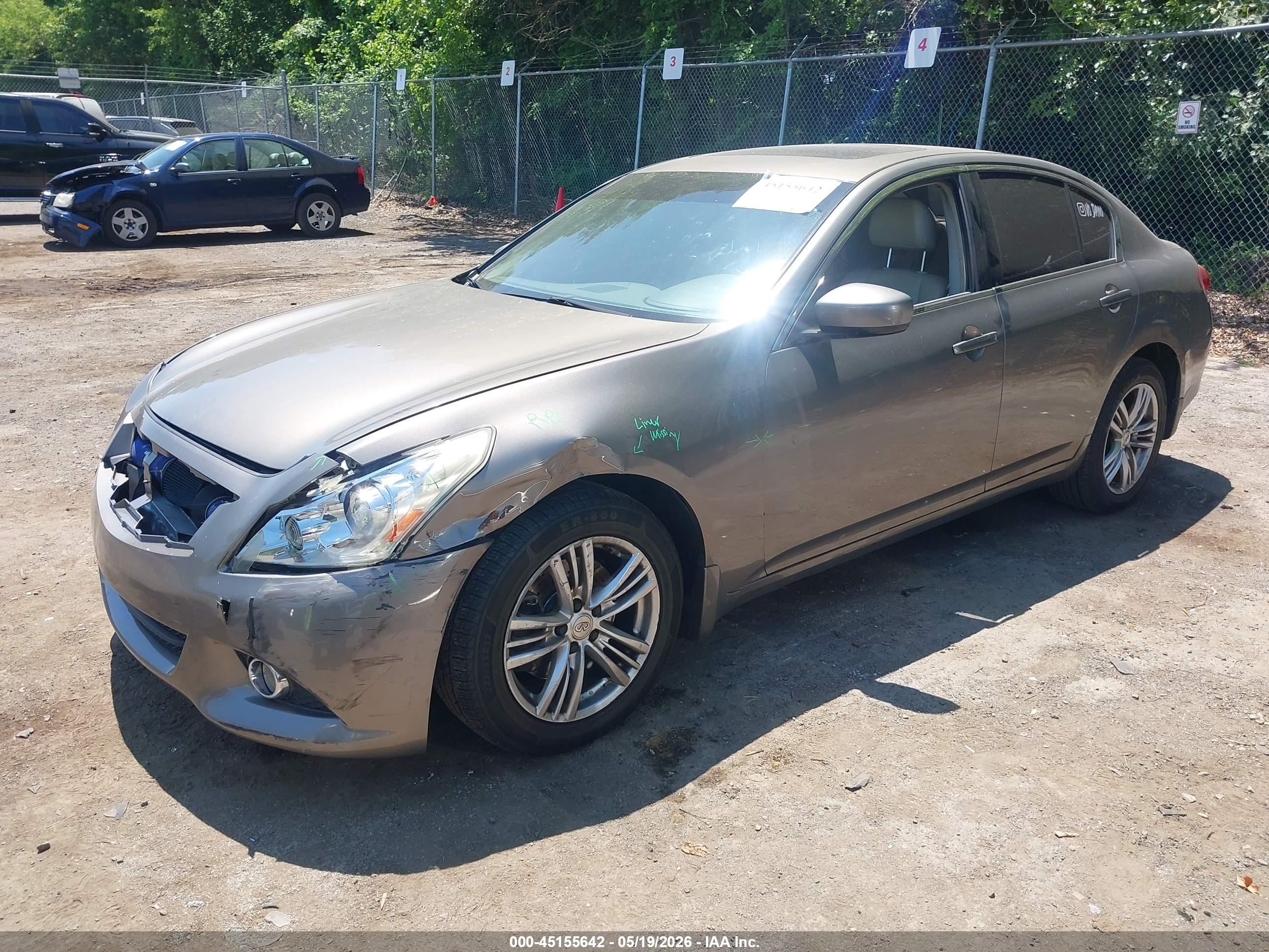 2012 Infiniti G37x   Gray vin: JN1CV6AR3CM678952