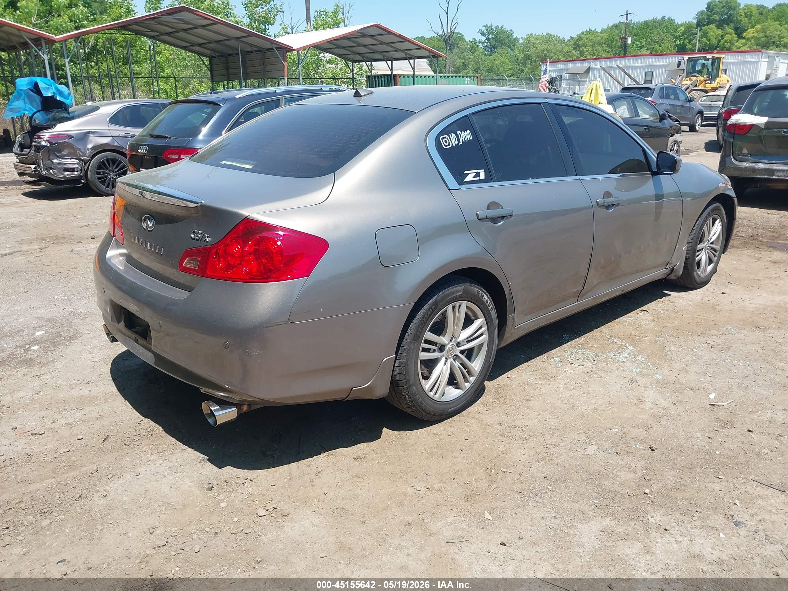2012 Infiniti G37x   Gray vin: JN1CV6AR3CM678952