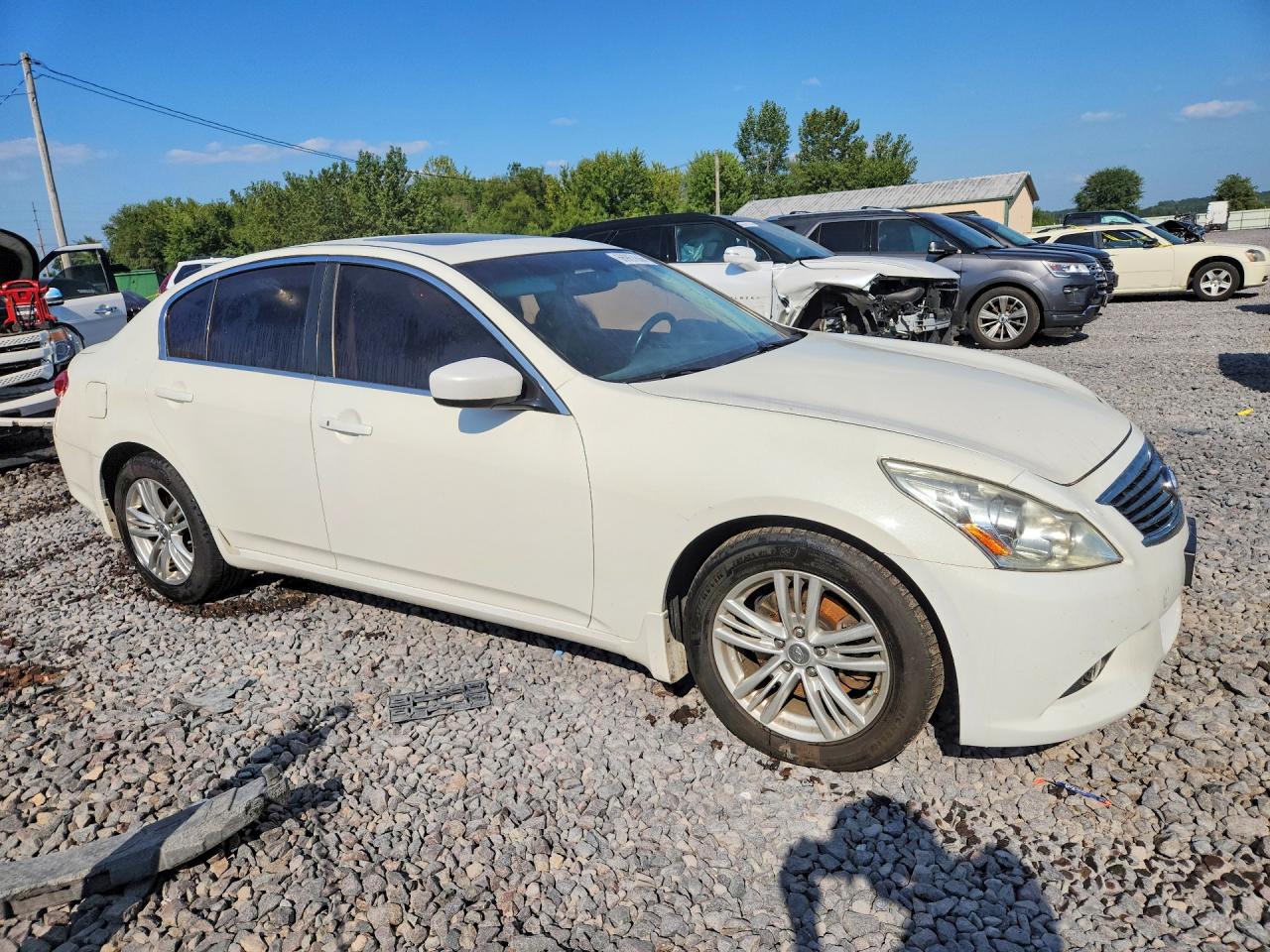 2013 Infiniti G37 Sedan X White vin: JN1CV6AR3DM353042