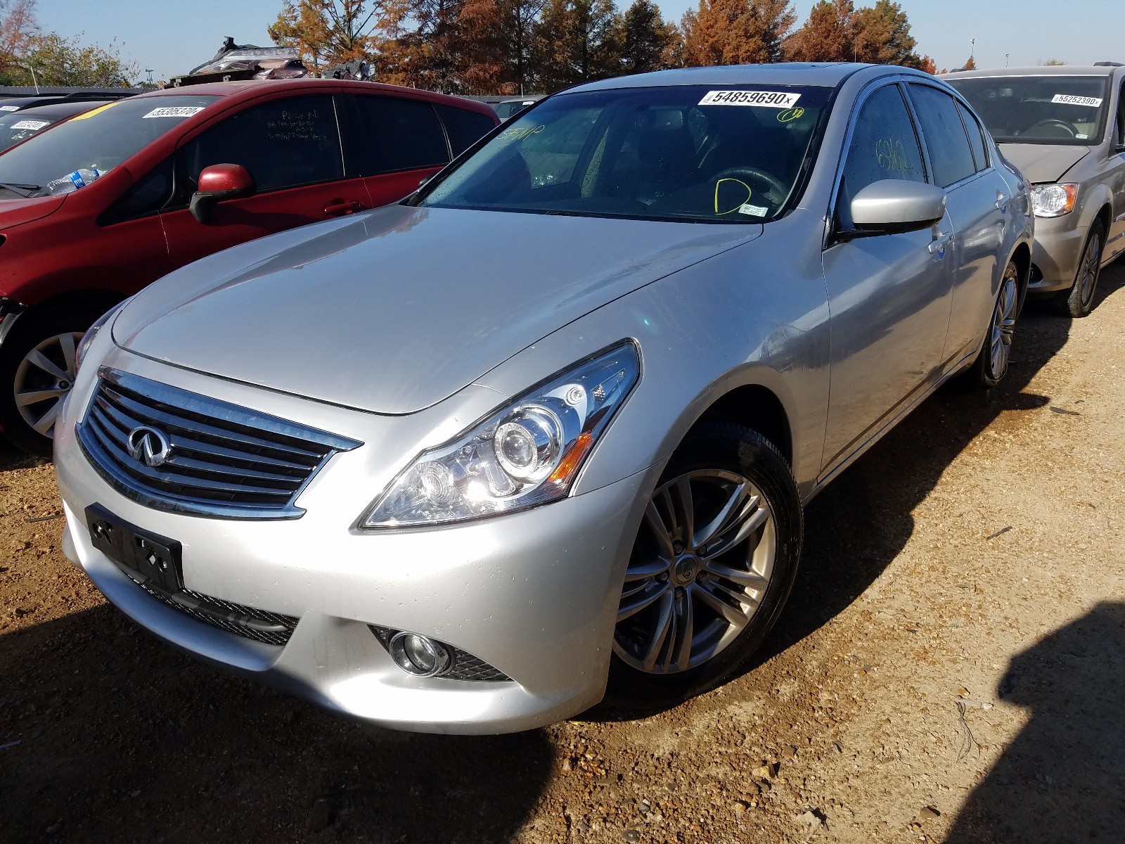 2013 Infiniti G37  Серебряный vin: JN1CV6AR3DM357138