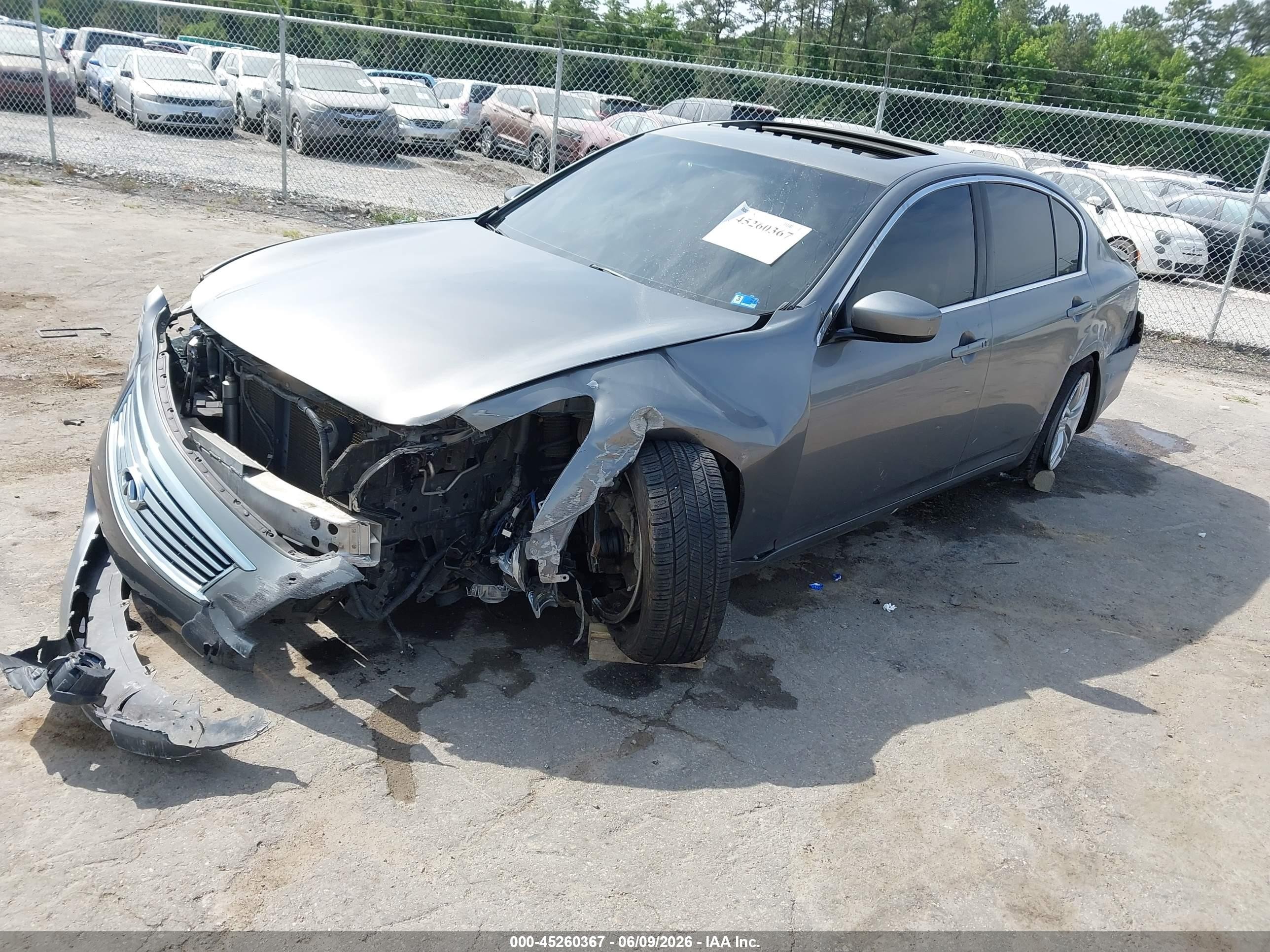 2013 Infiniti G37x   Gray vin: JN1CV6AR3DM357379