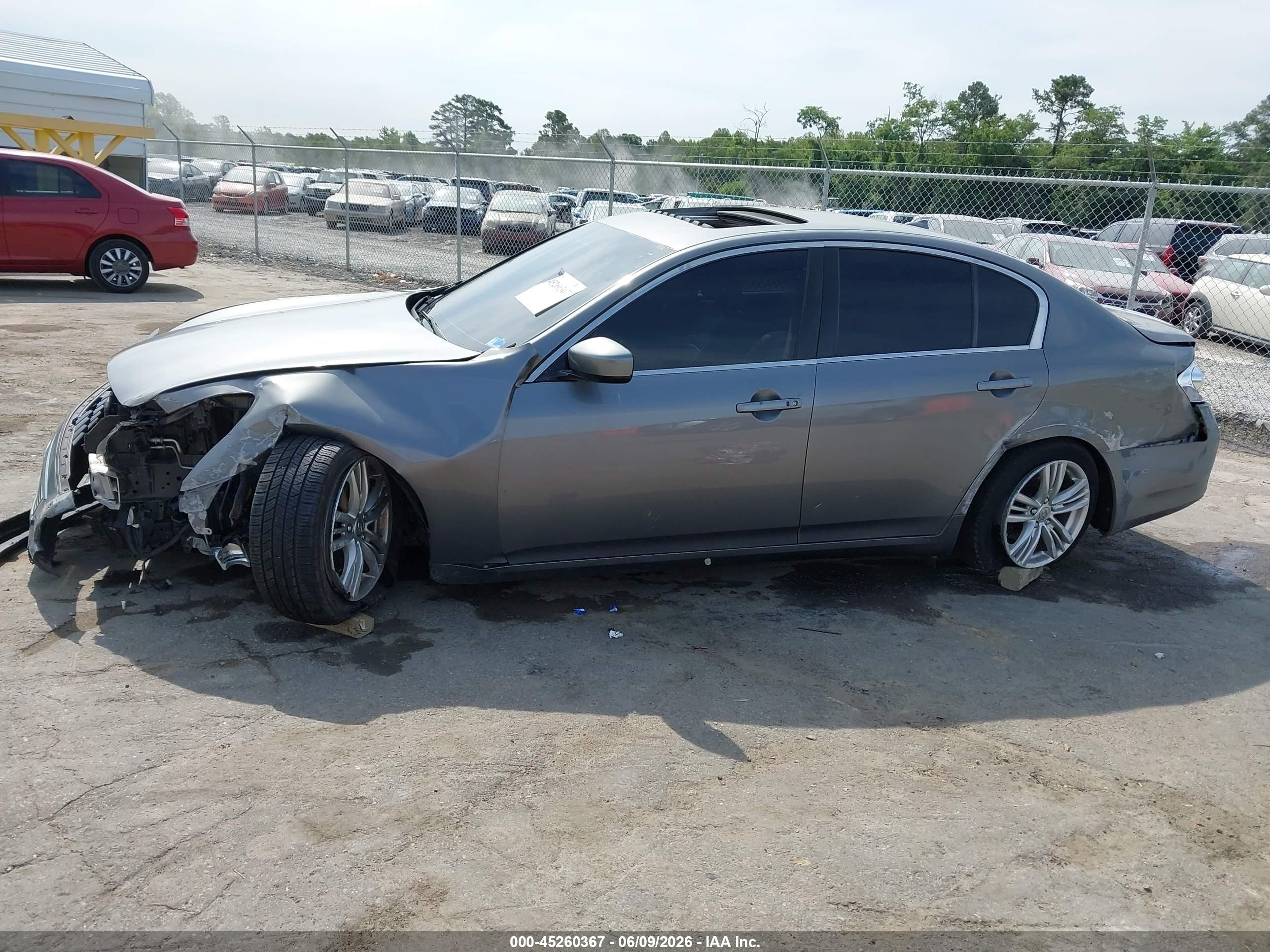 2013 Infiniti G37x   Gray vin: JN1CV6AR3DM357379