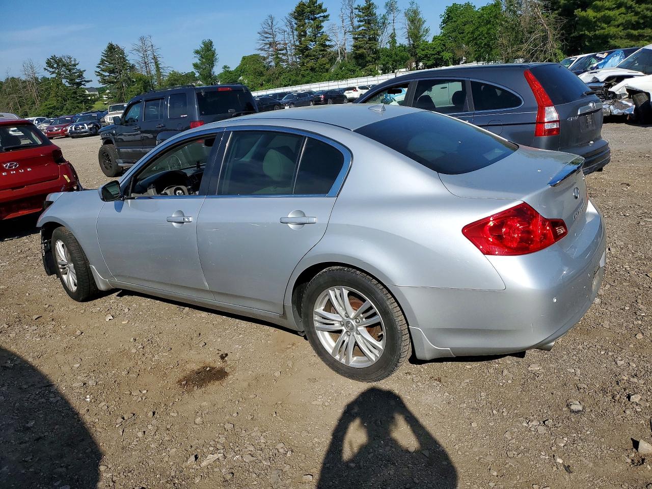 2013 Infiniti G37 Sedan X Silver vin: JN1CV6AR3DM755384