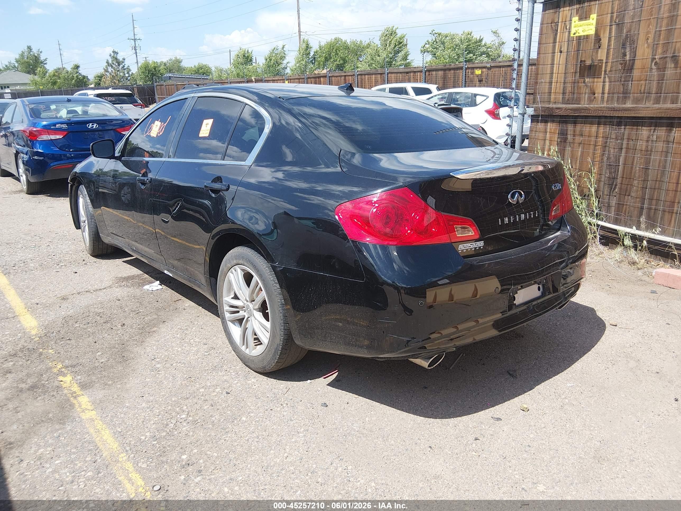 2013 Infiniti G37x   Black vin: JN1CV6AR3DM756048