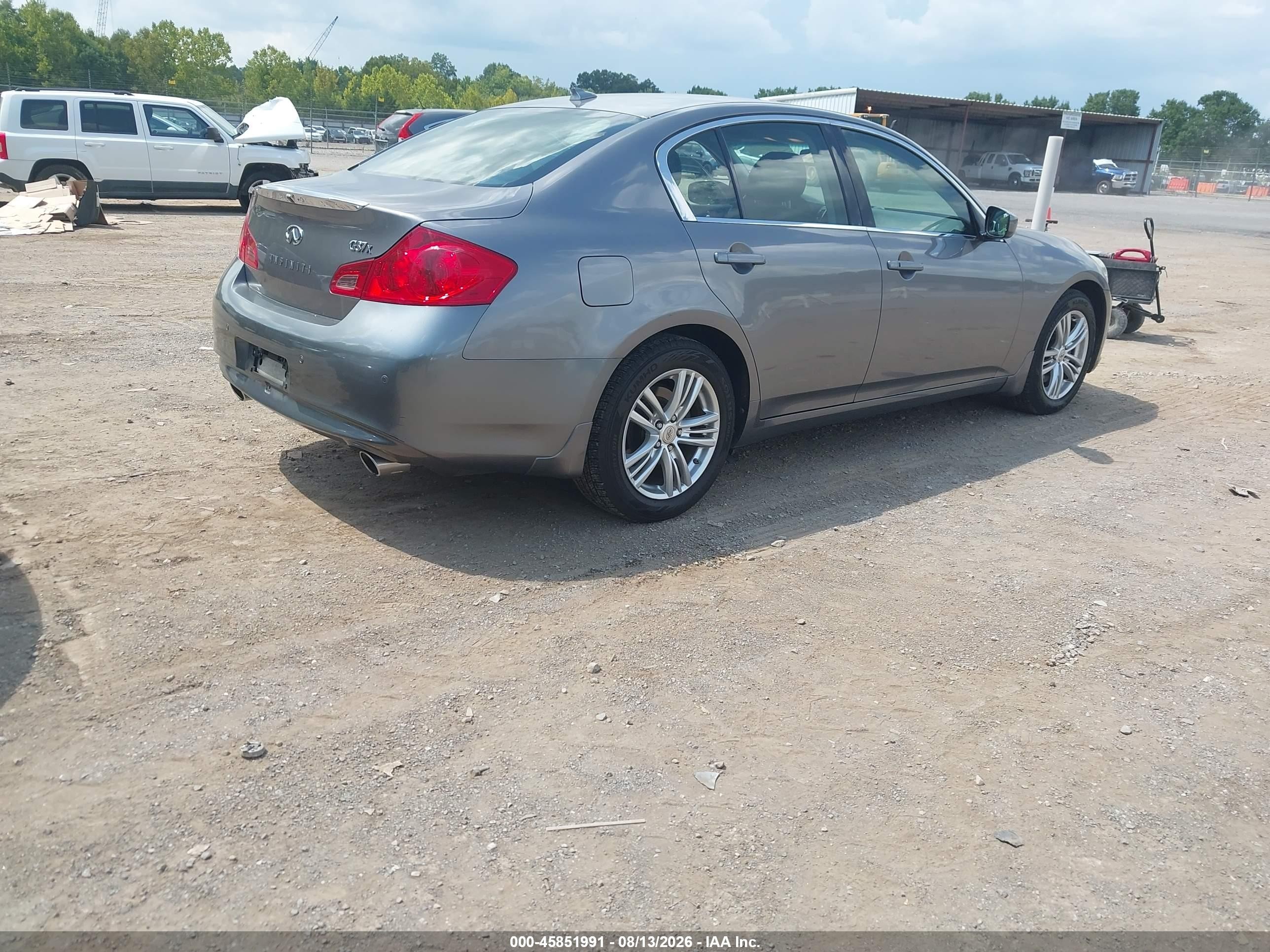 2013 Infiniti G37x   Gray vin: JN1CV6AR3DM756373