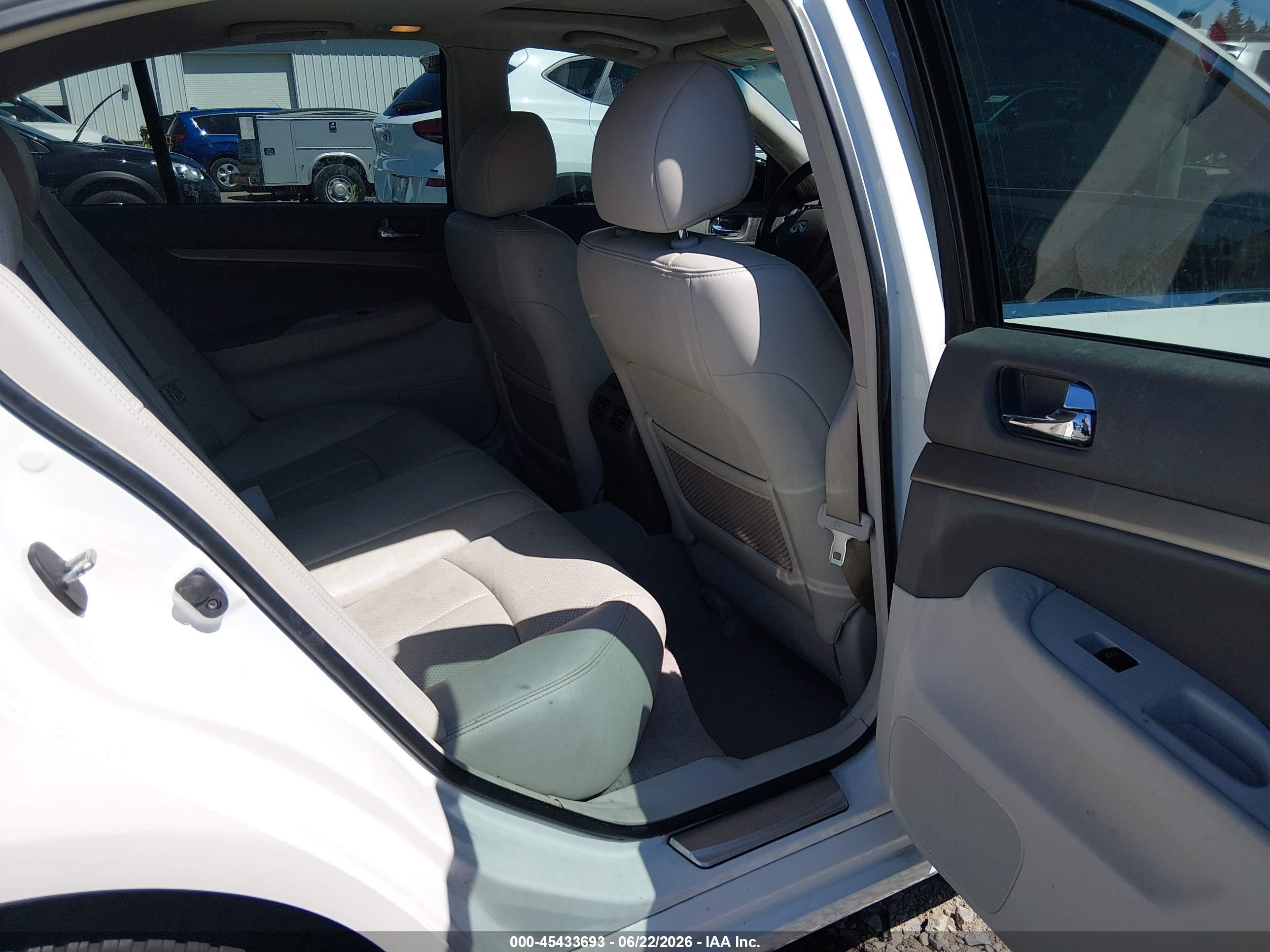 2013 Infiniti G37x White vin: JN1CV6AR3DM765056