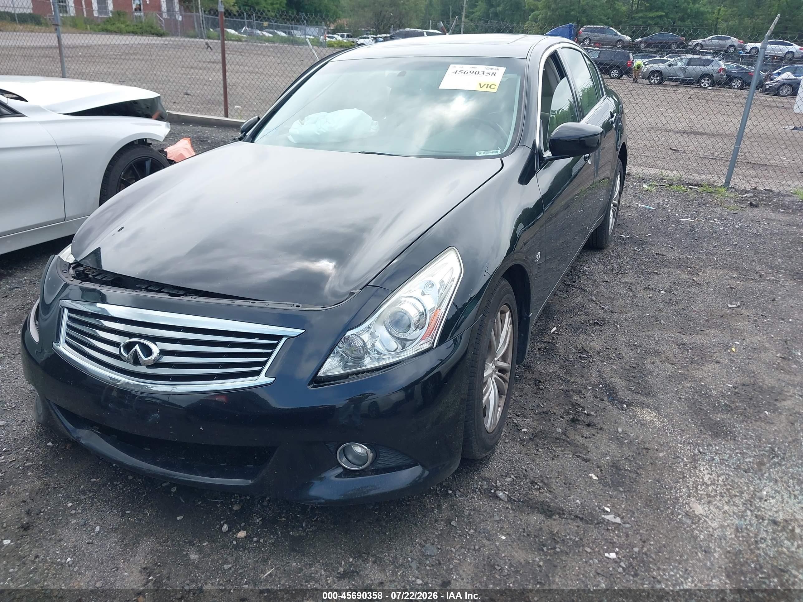 2015 Infiniti Q40   Black vin: JN1CV6AR3FM650685
