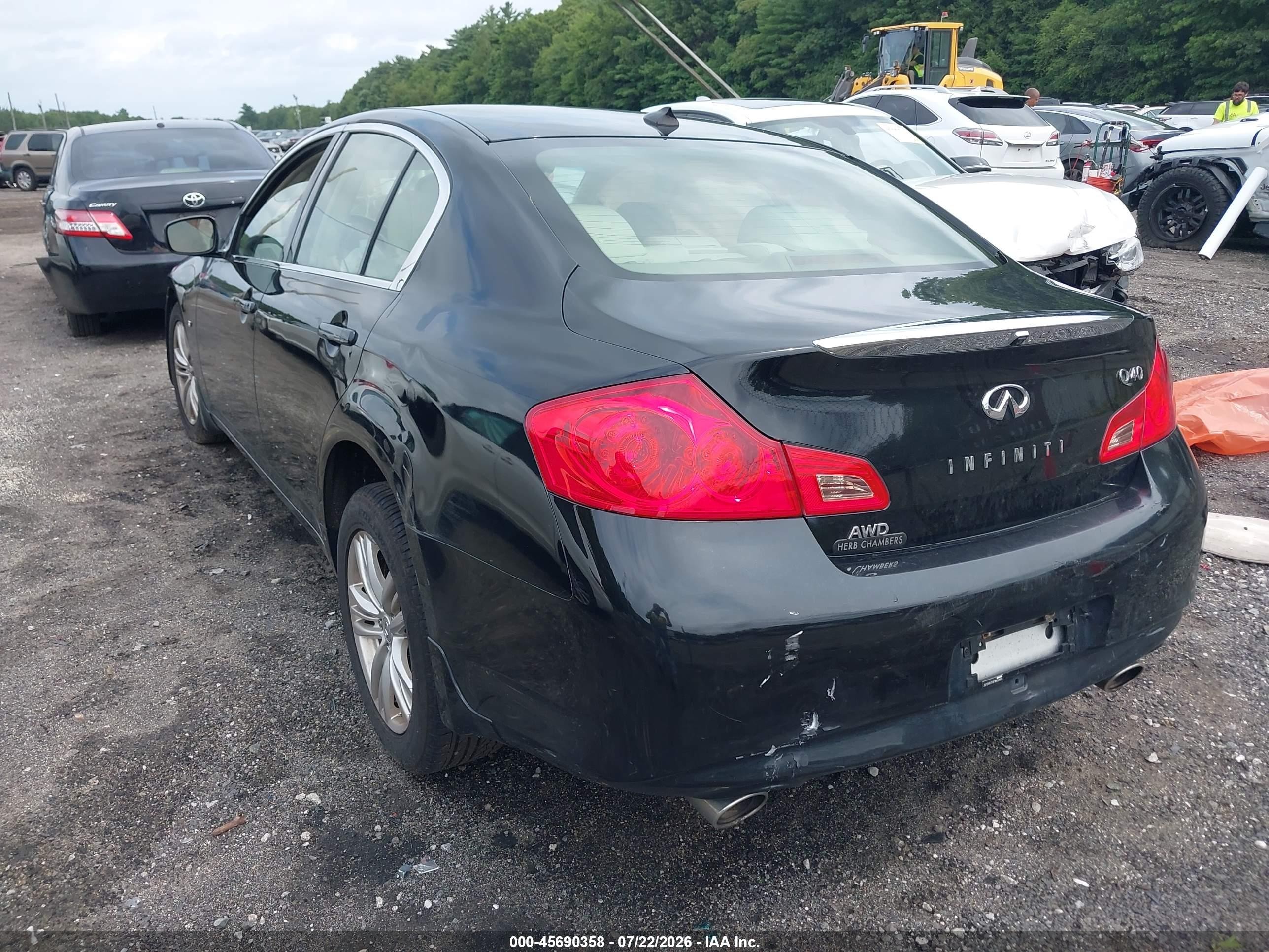 2015 Infiniti Q40   Black vin: JN1CV6AR3FM650685