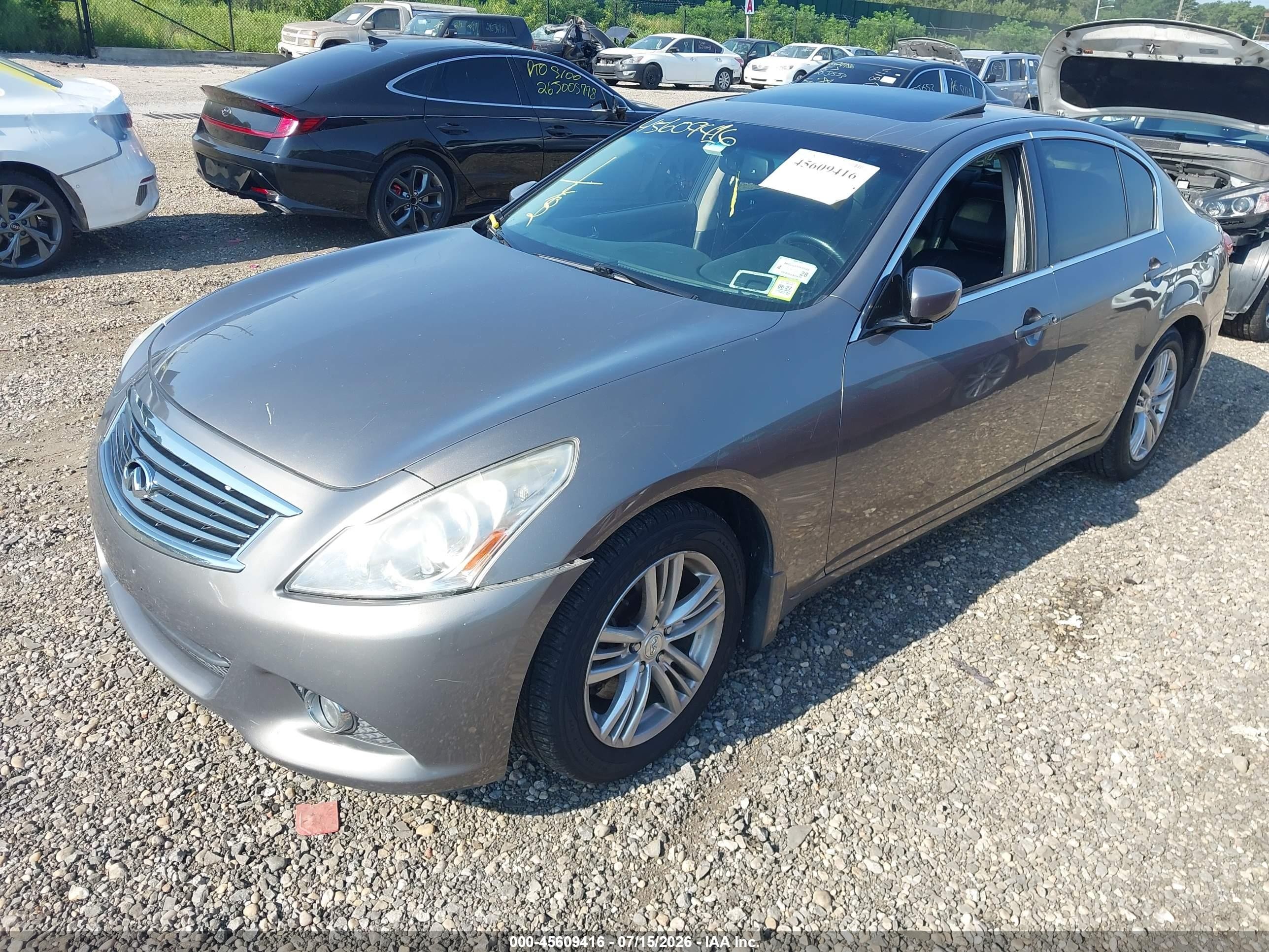 2010 Infiniti G37x   Серый vin: JN1CV6AR4AM459690
