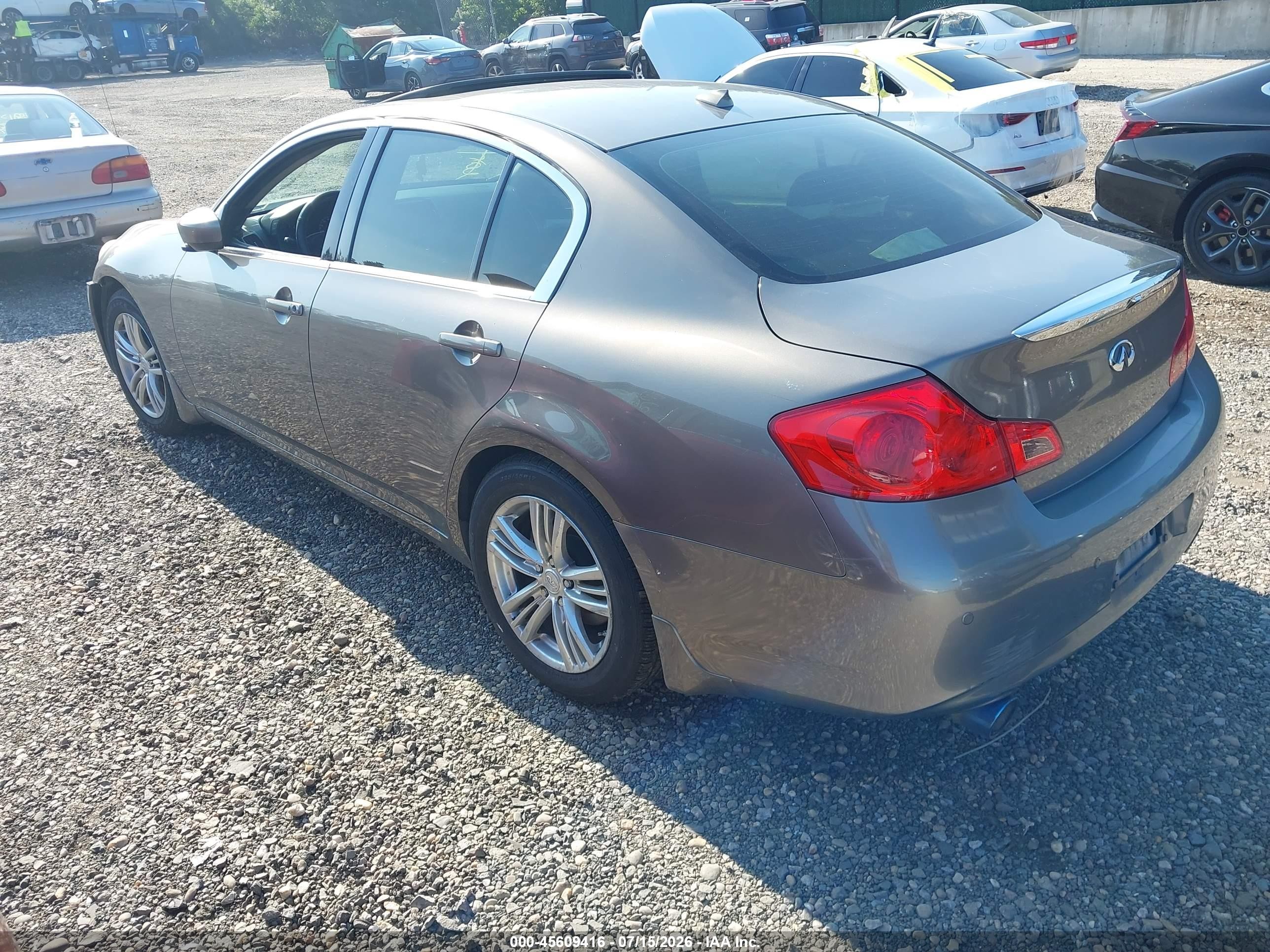 2010 Infiniti G37x   Серый vin: JN1CV6AR4AM459690