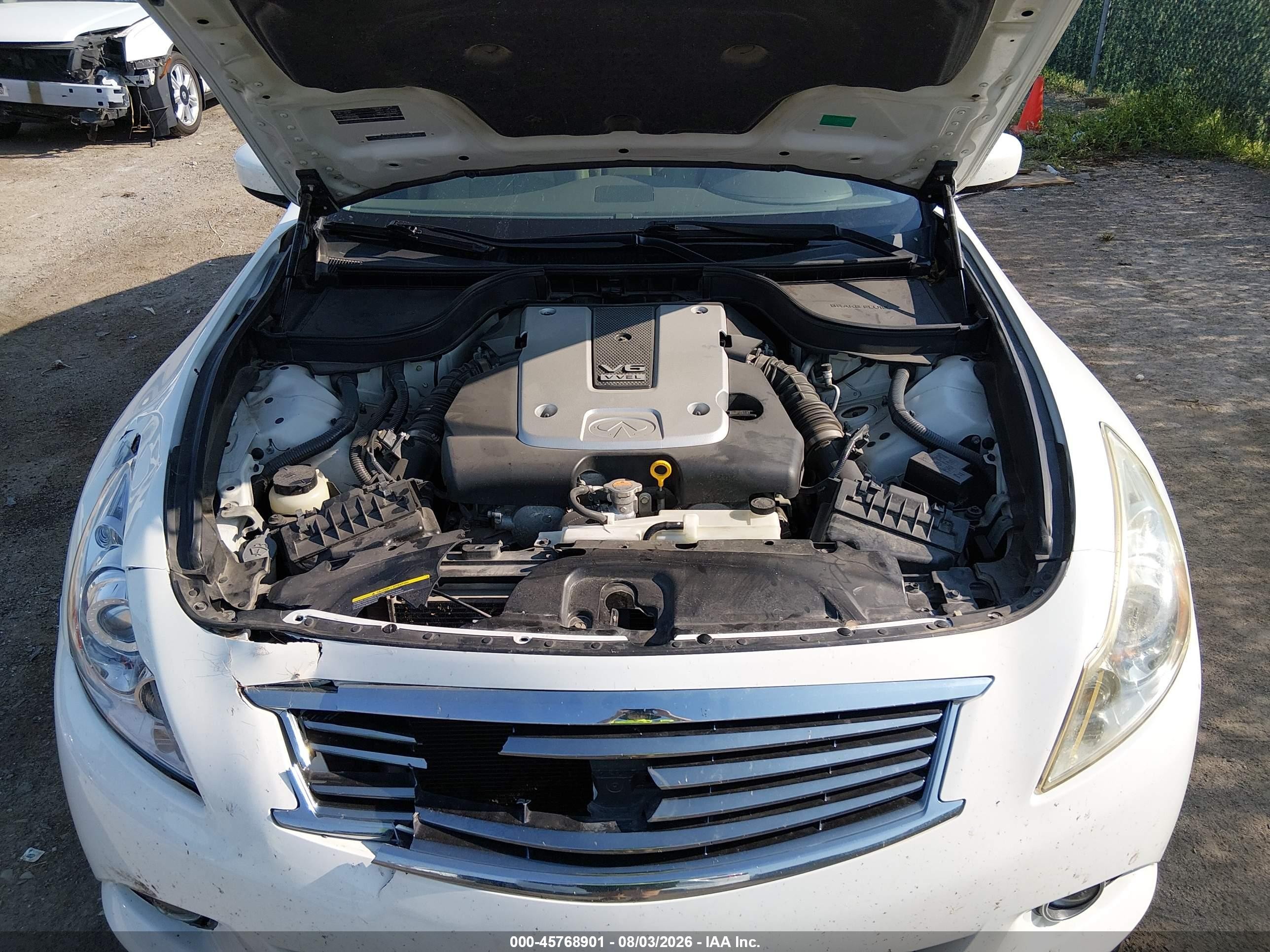 2012 Infiniti G37x   White vin: JN1CV6AR4CM971341