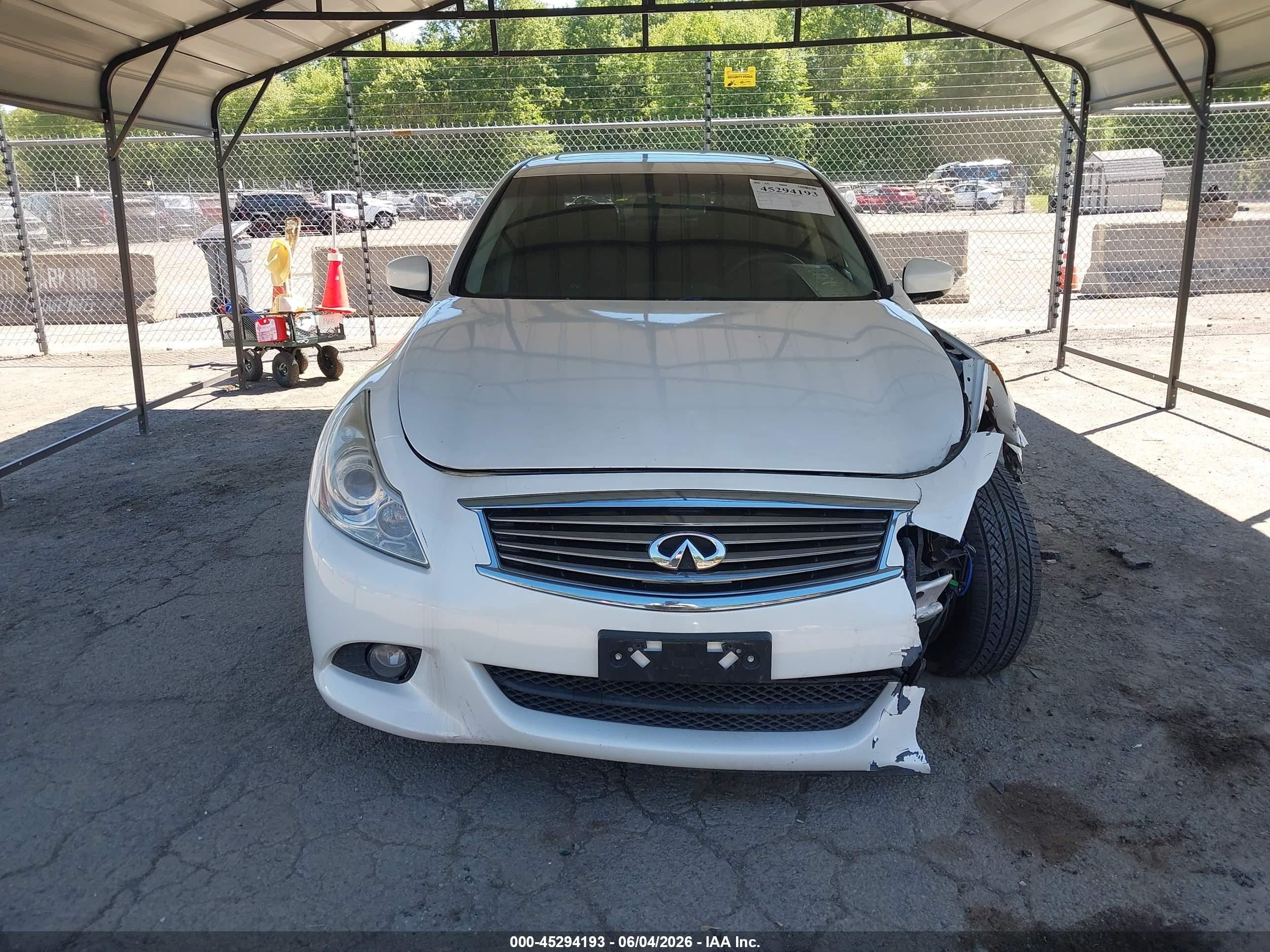 2012 Infiniti G37x   White vin: JN1CV6AR4CM973042