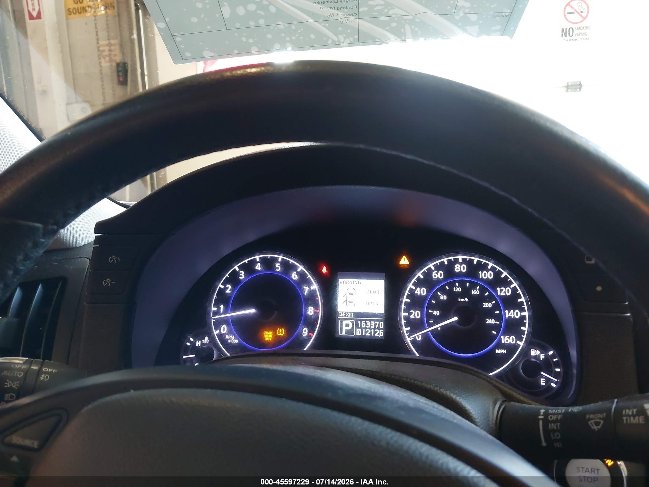 2012 Infiniti G37x   White vin: JN1CV6AR4CM975292