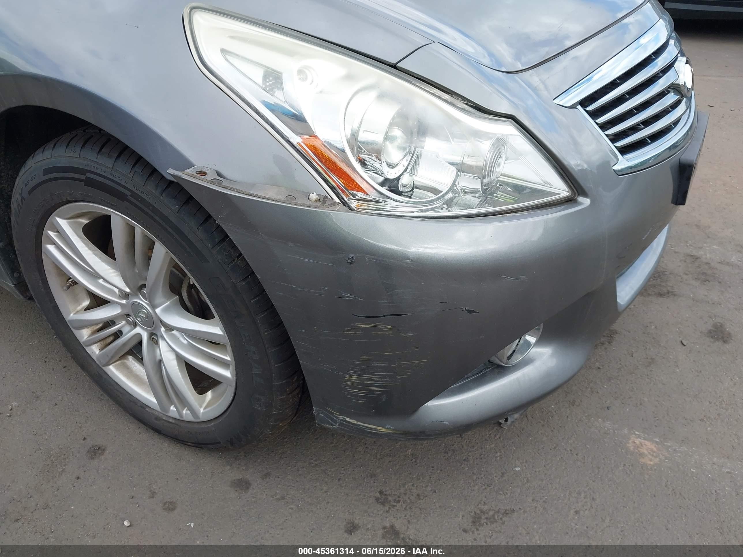 2013 Infiniti G37x   Gray vin: JN1CV6AR4DM359237