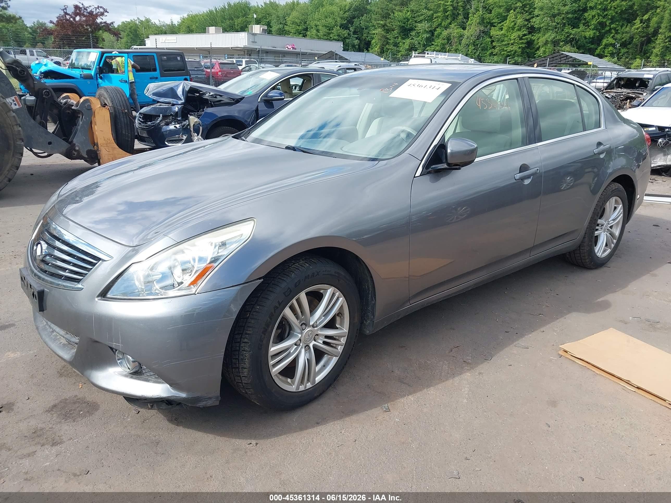 2013 Infiniti G37x   Gray vin: JN1CV6AR4DM359237
